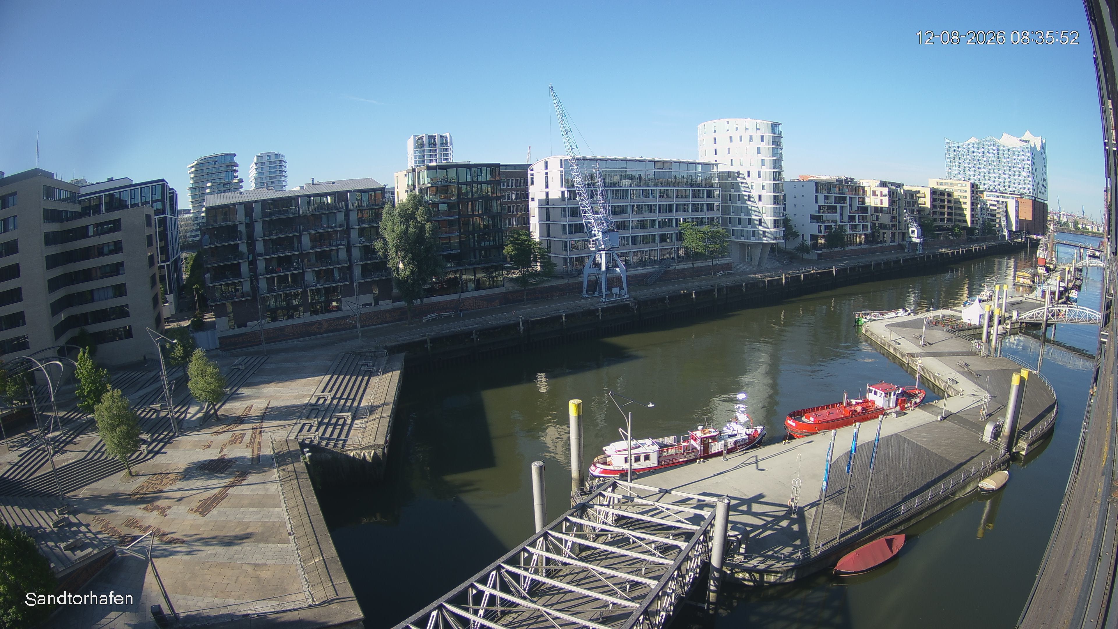 Archiv Foto Webcam Hamburg: HafenCity und Elbphilharmonie