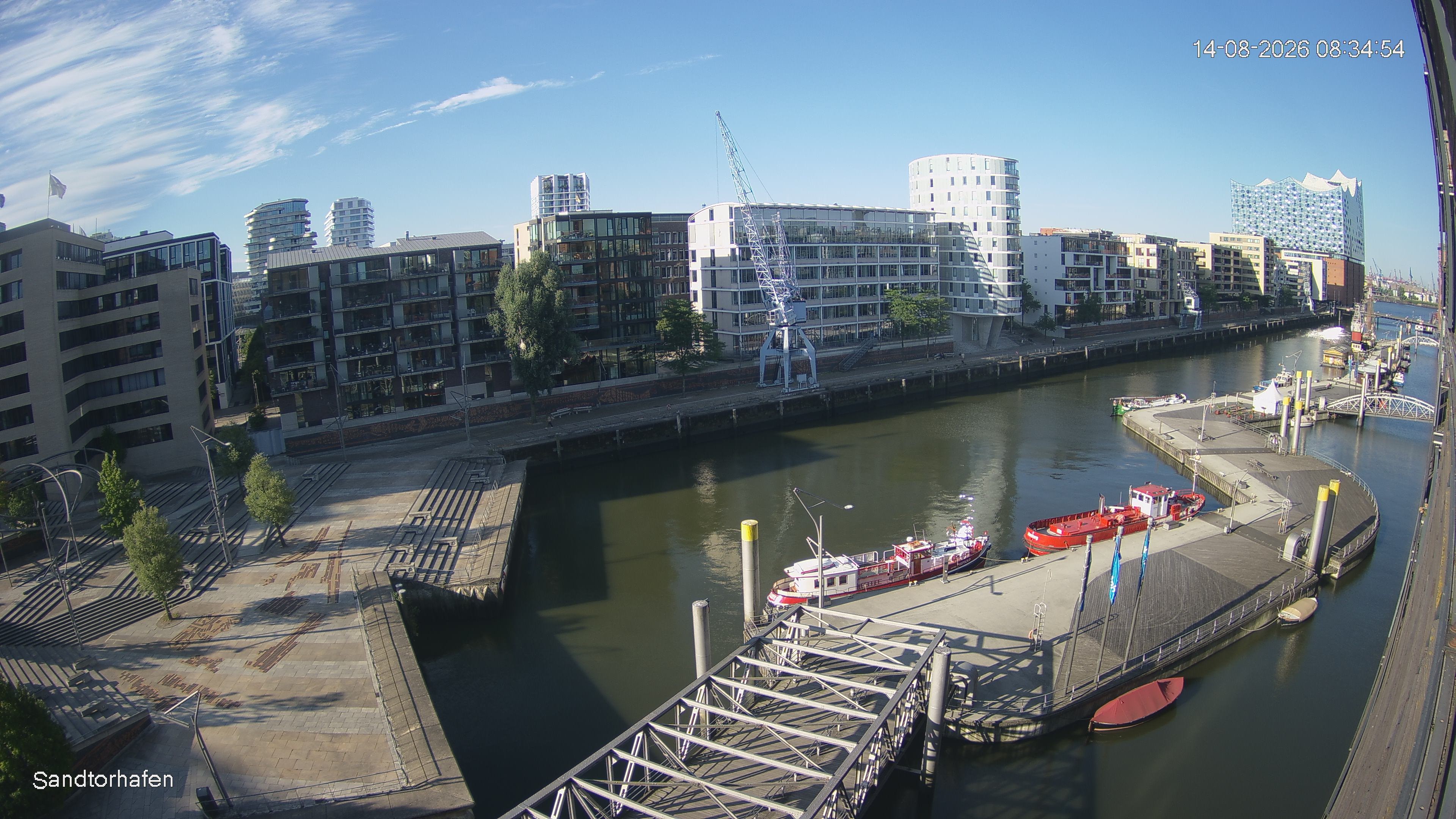Archiv Foto Webcam Hamburg: HafenCity und Elbphilharmonie