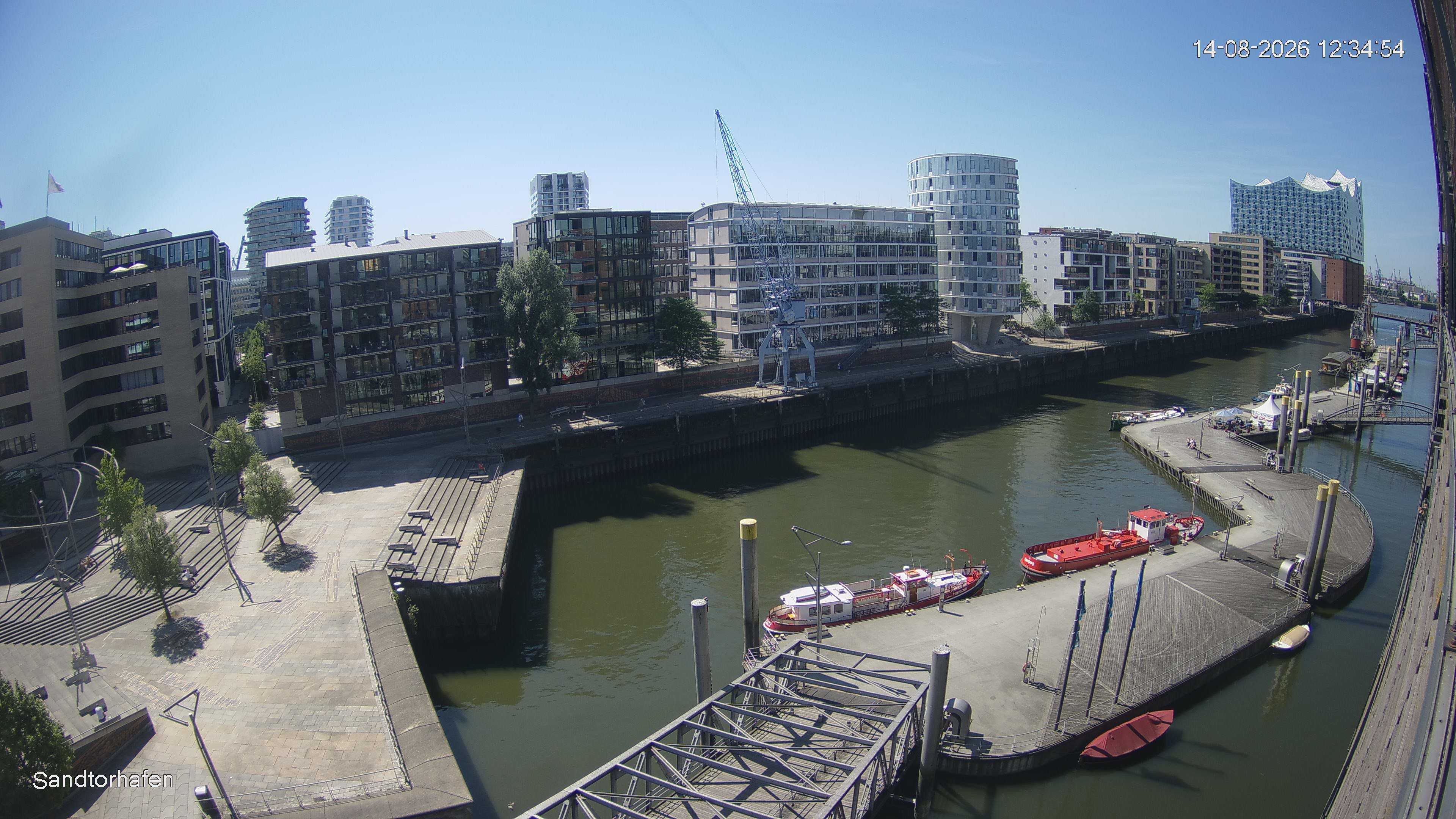 Archiv Foto Webcam Hamburg: HafenCity und Elbphilharmonie