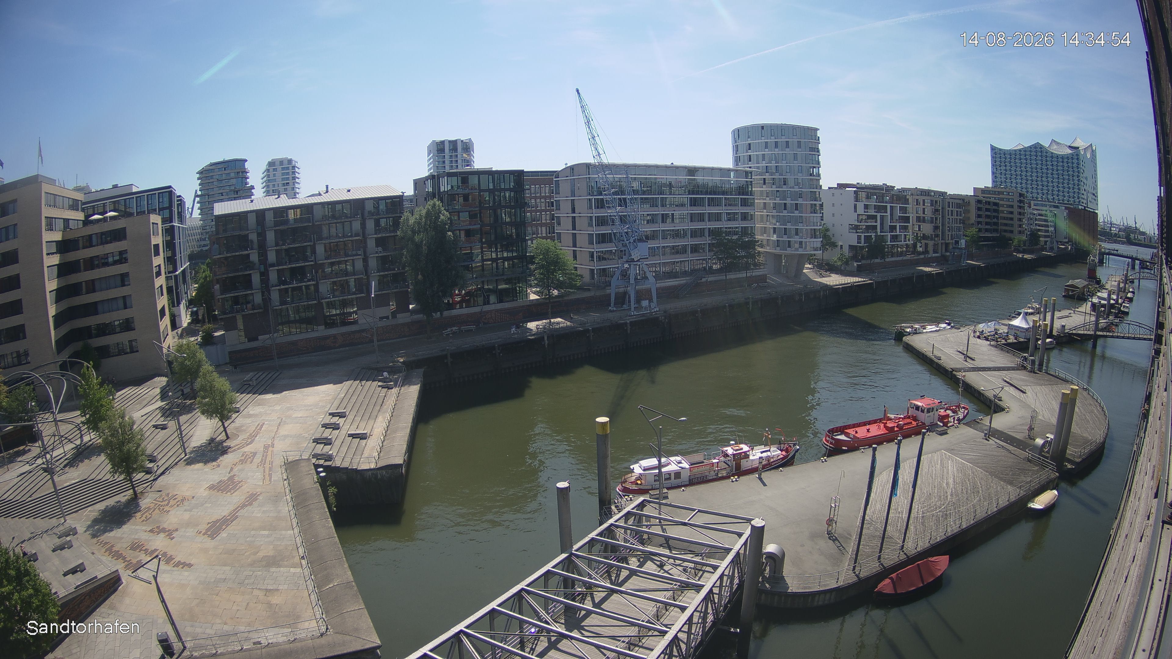 Archiv Foto Webcam Hamburg: HafenCity und Elbphilharmonie