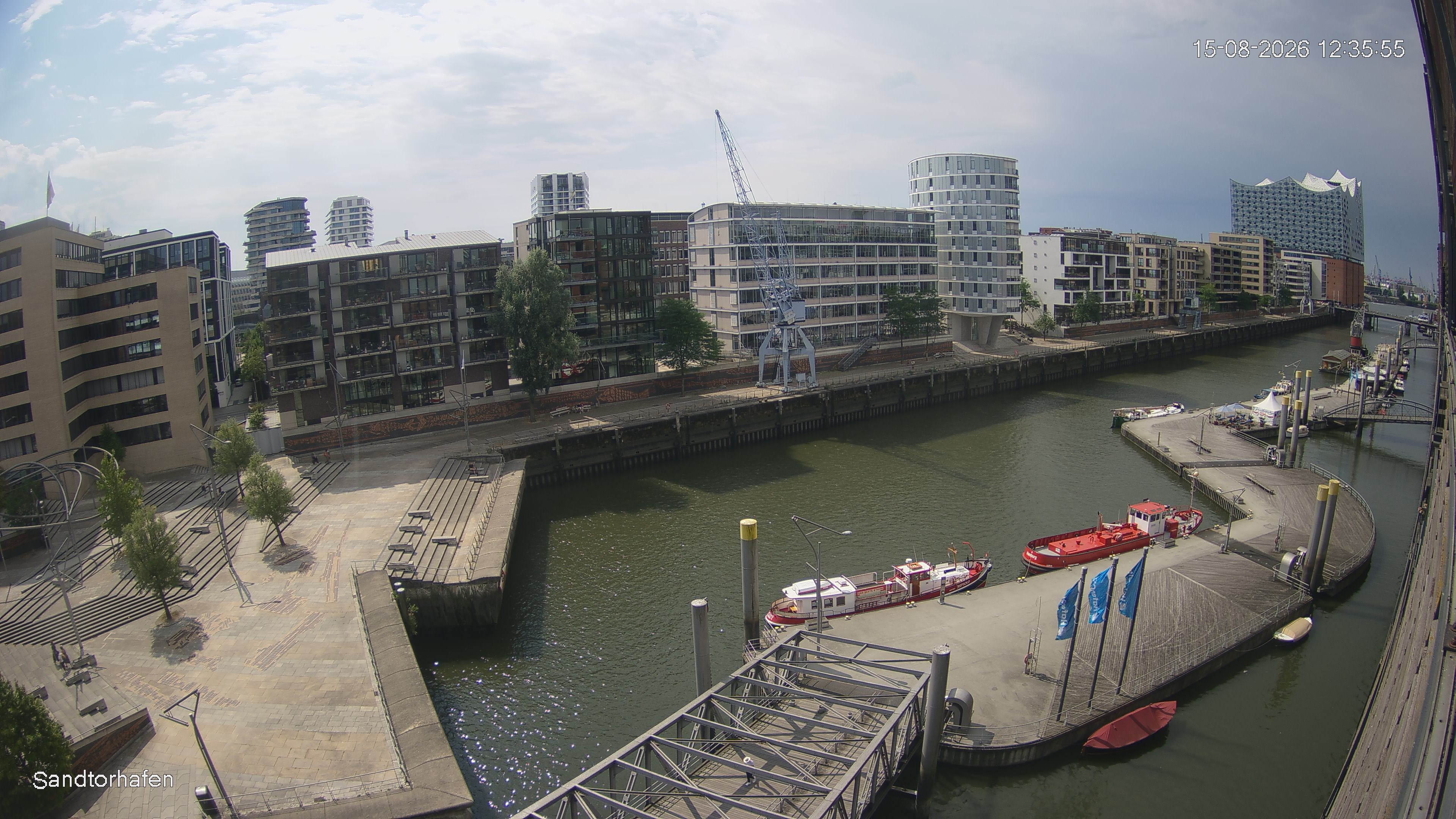 Archived image Webcam Harbour Hall Hamburg