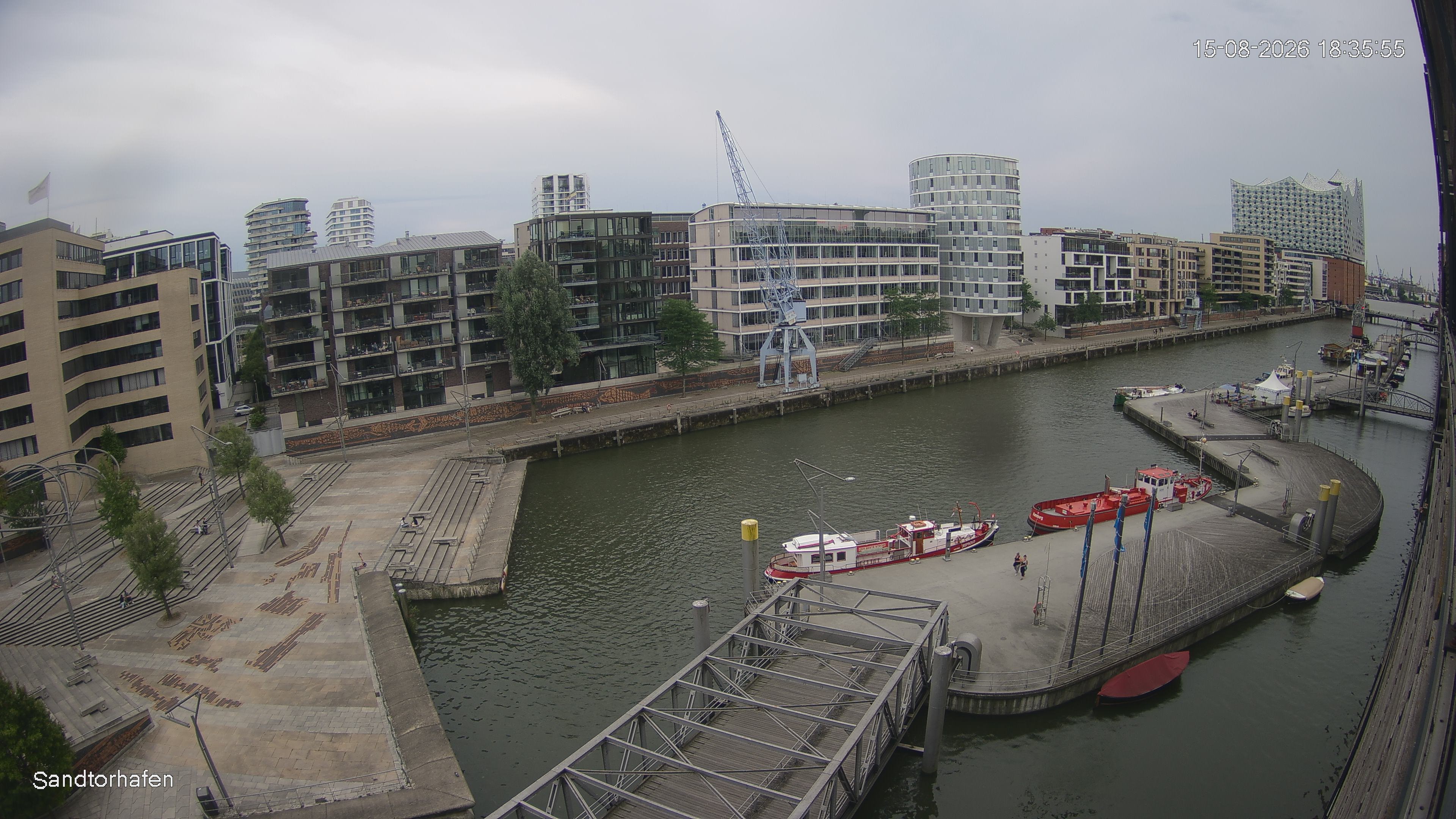 Archived image Webcam Harbour Hall Hamburg