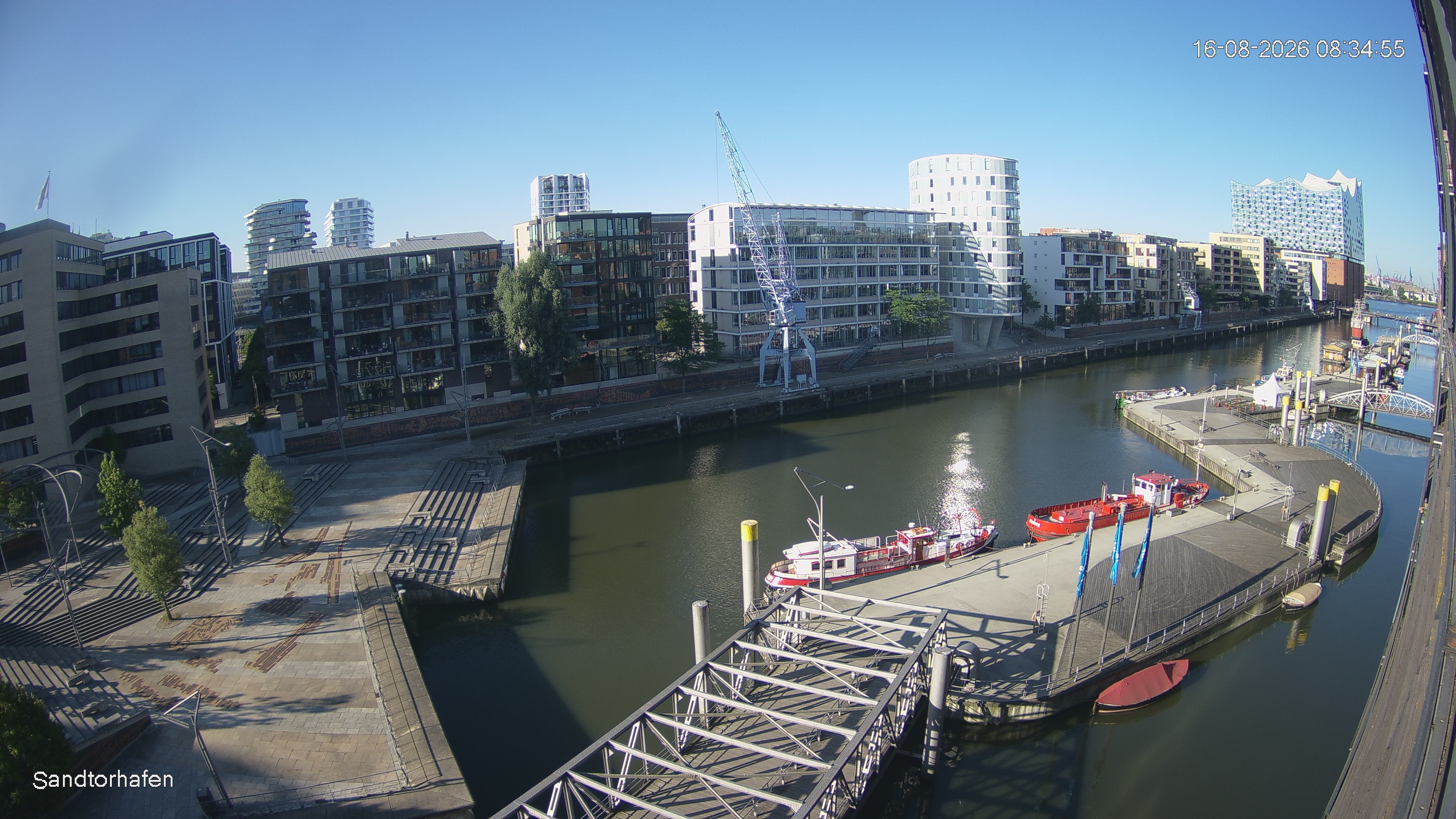 Archiv Foto Webcam Hamburg: HafenCity und Elbphilharmonie