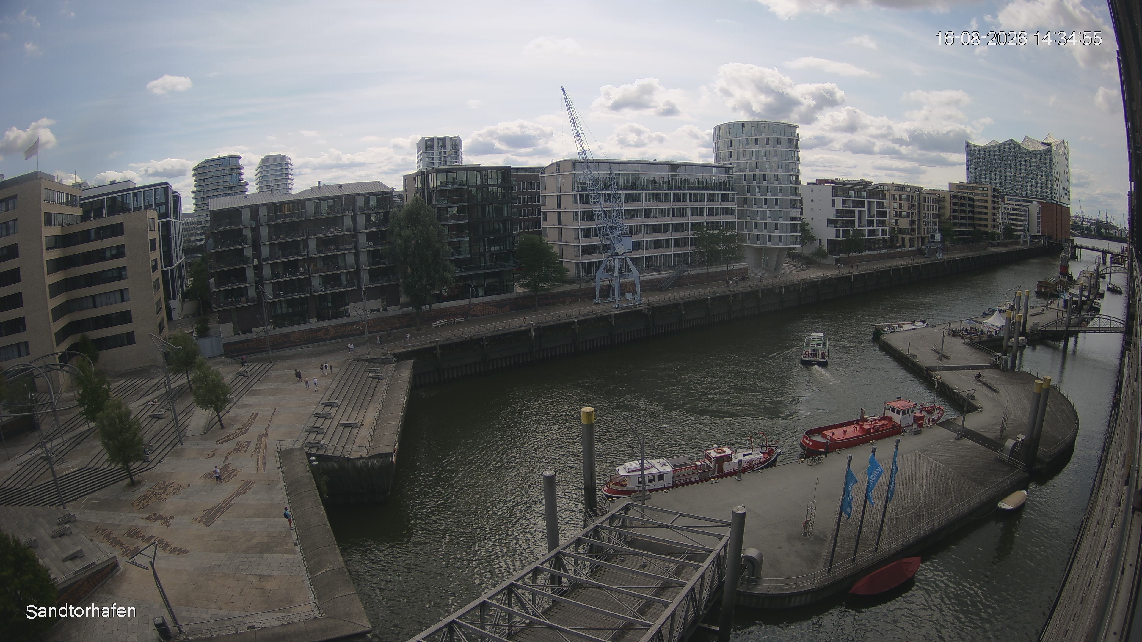 Archiv Foto Webcam Hamburg: HafenCity und Elbphilharmonie
