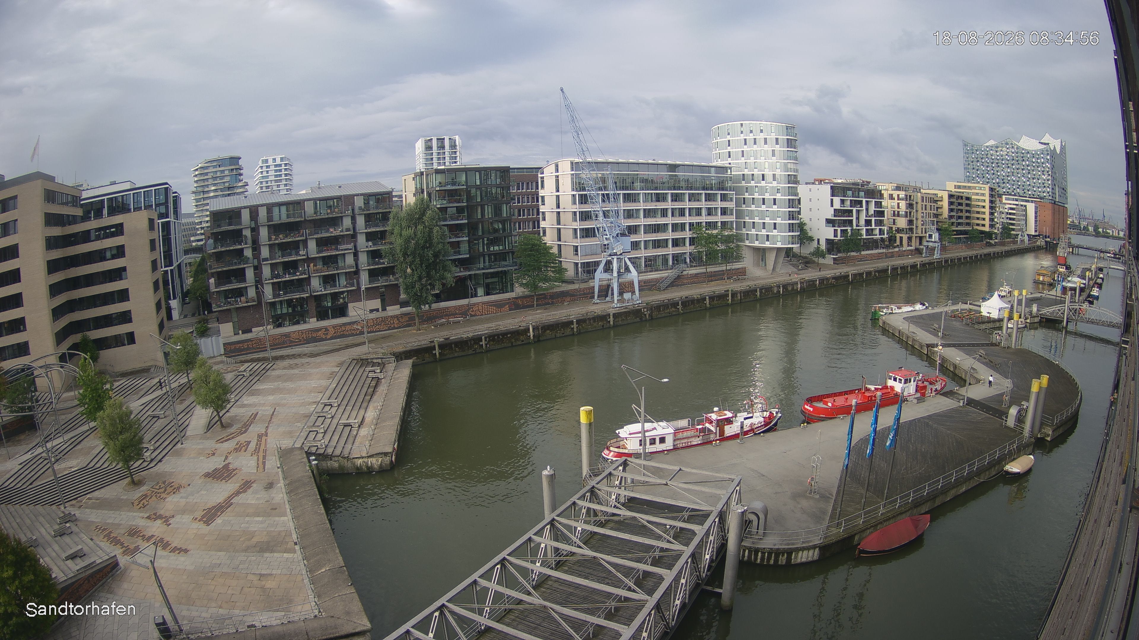 Archiv Foto Webcam Hamburg: HafenCity und Elbphilharmonie