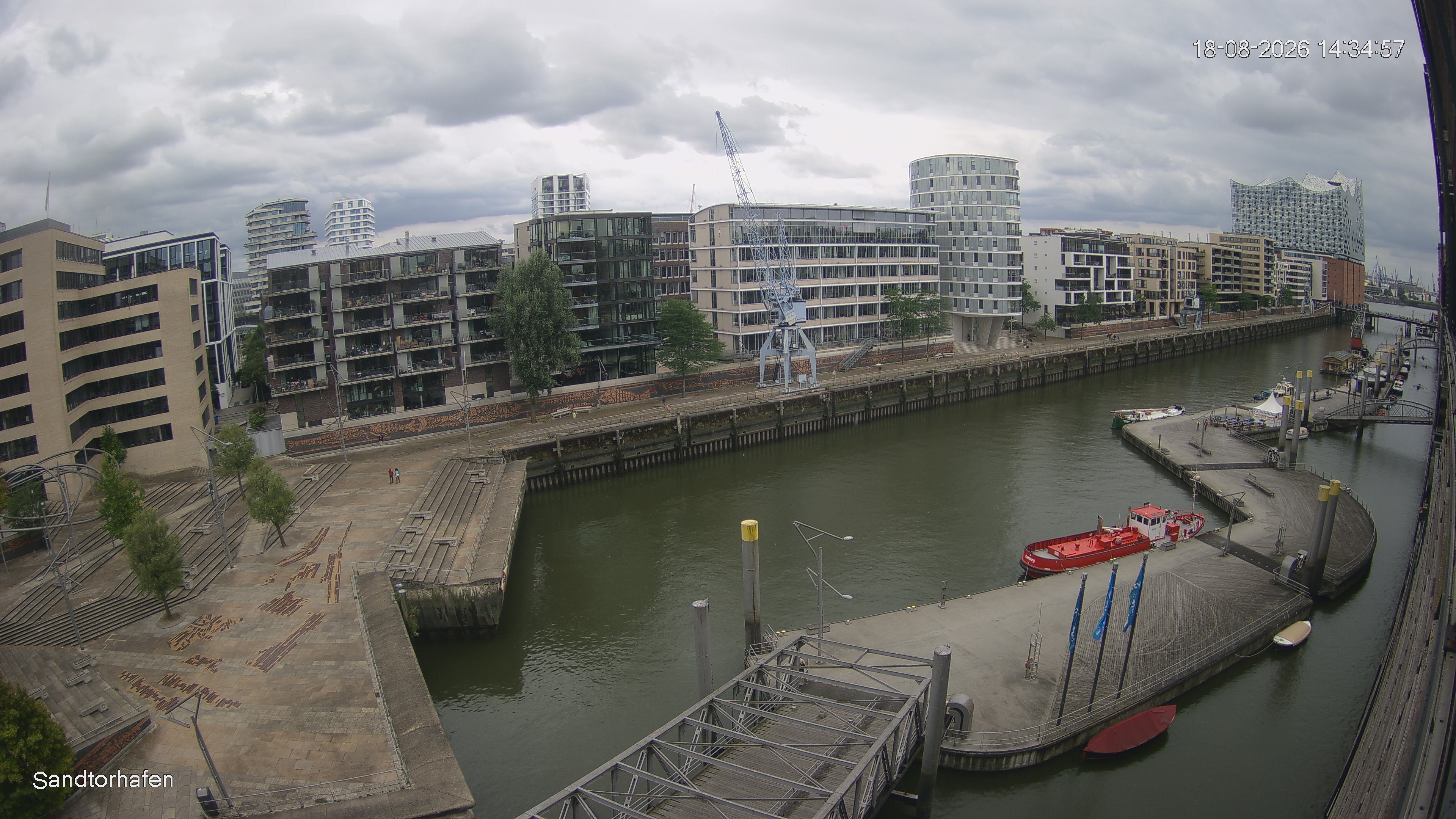 Archiv Foto Webcam Hamburg: HafenCity und Elbphilharmonie