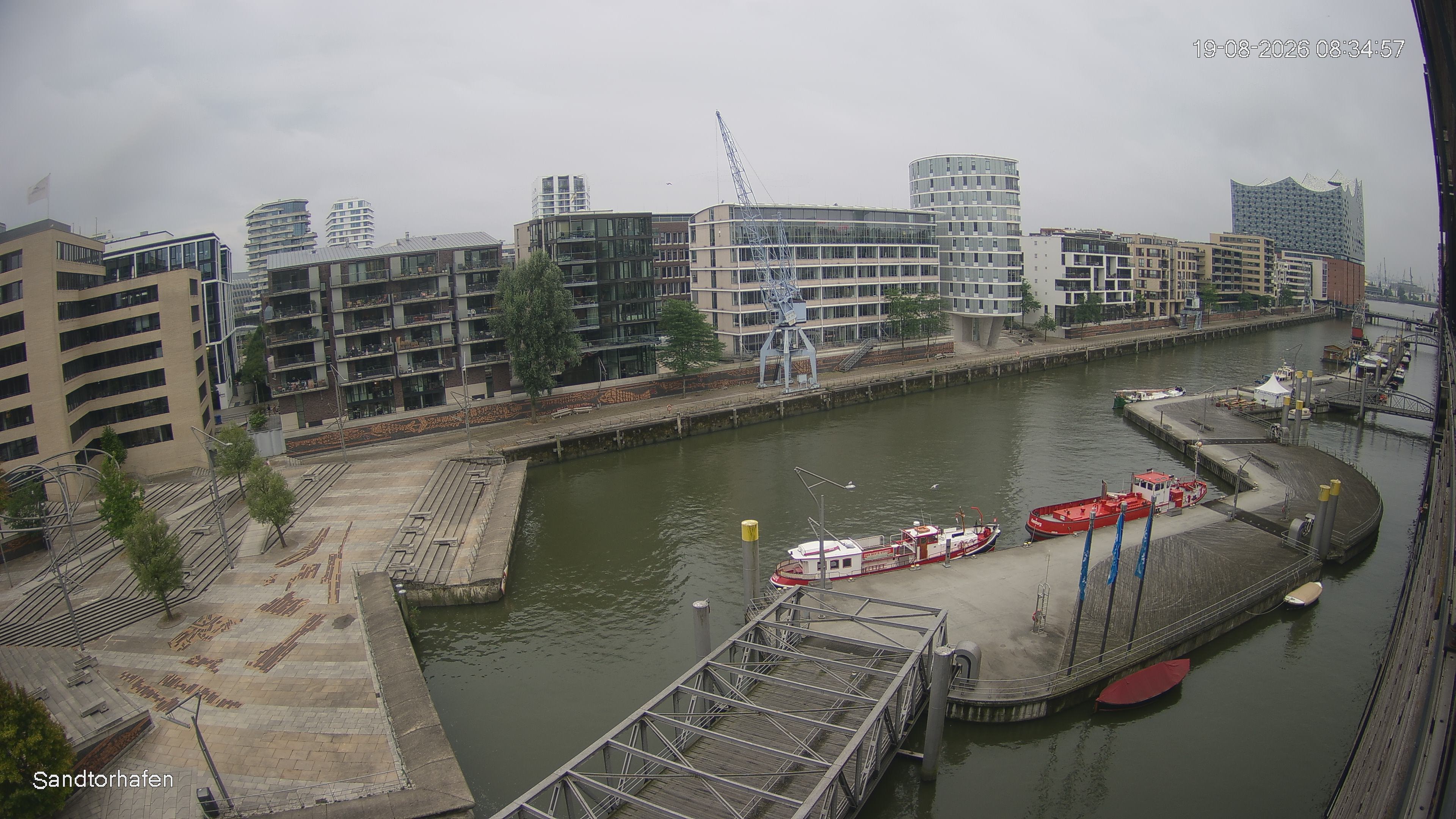 Archiv Foto Webcam Hamburg: HafenCity und Elbphilharmonie
