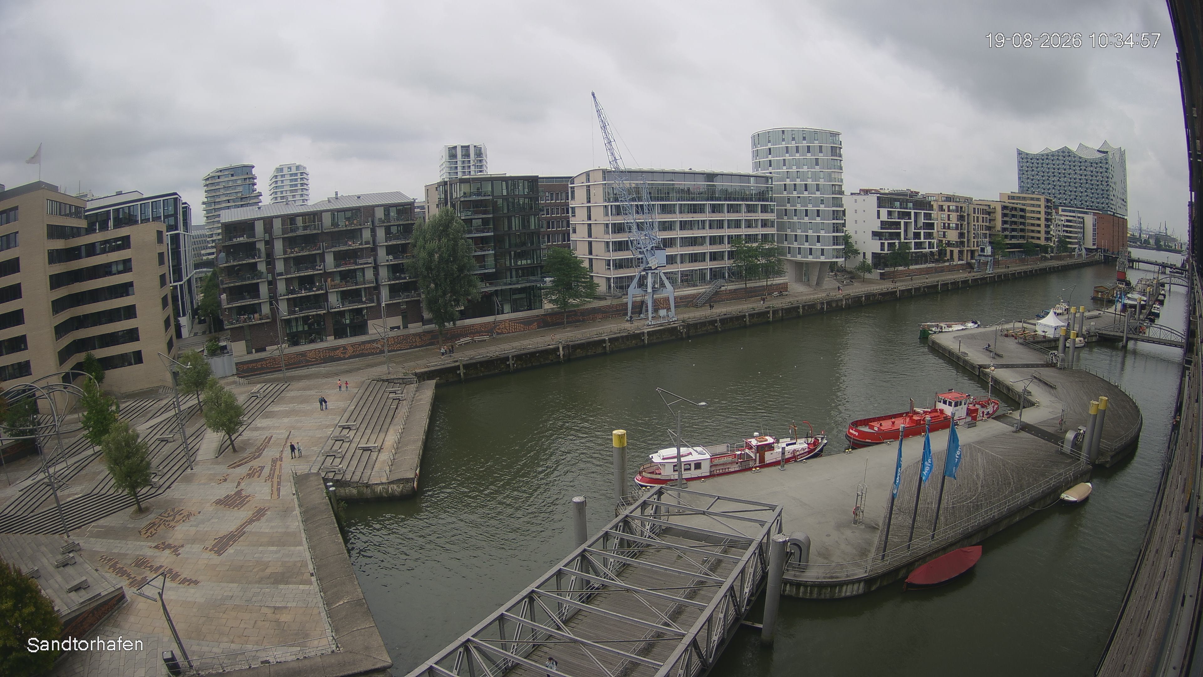 Archiv Foto Webcam Hamburg: HafenCity und Elbphilharmonie