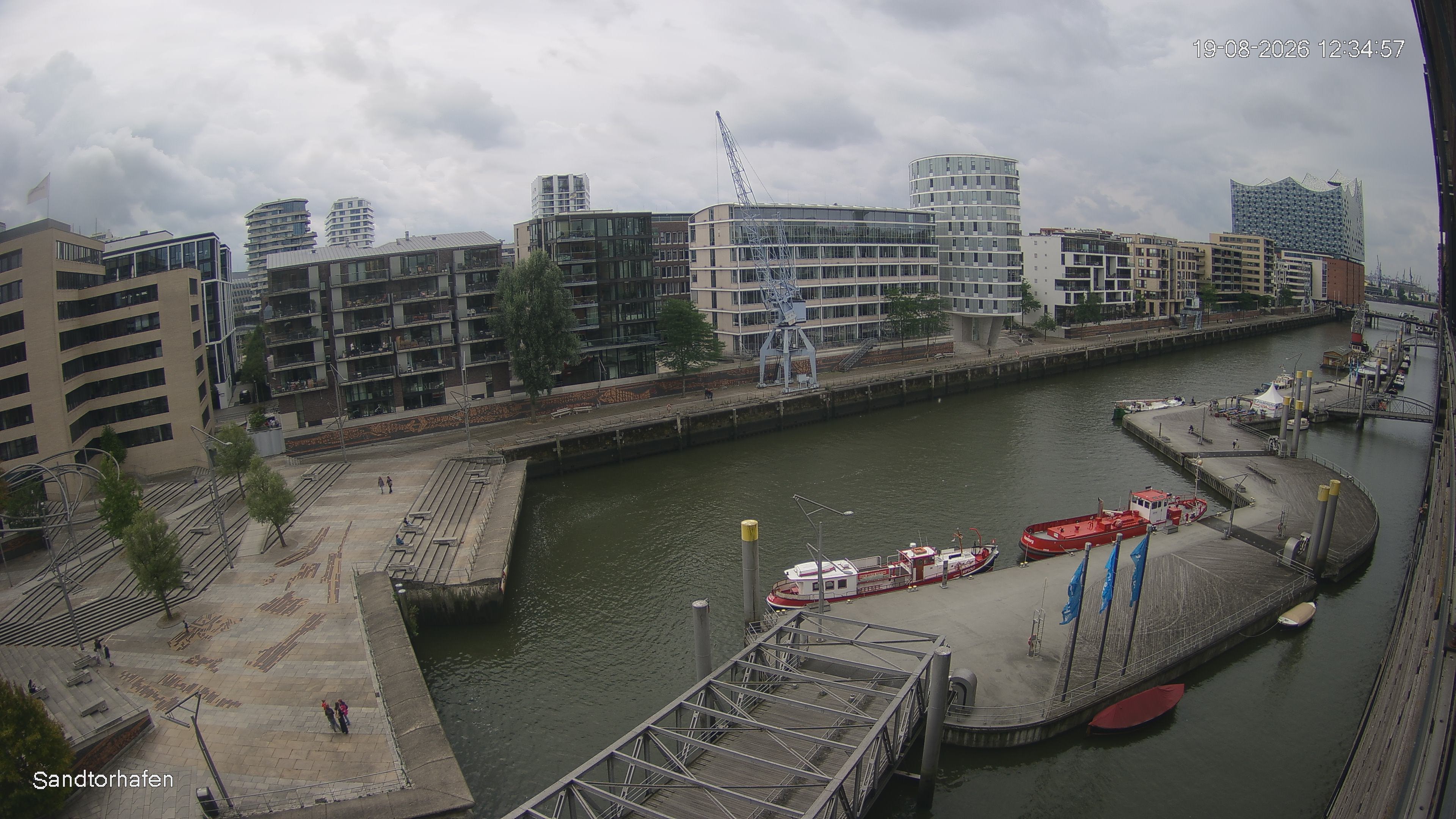 Archiv Foto Webcam Hamburg: HafenCity und Elbphilharmonie