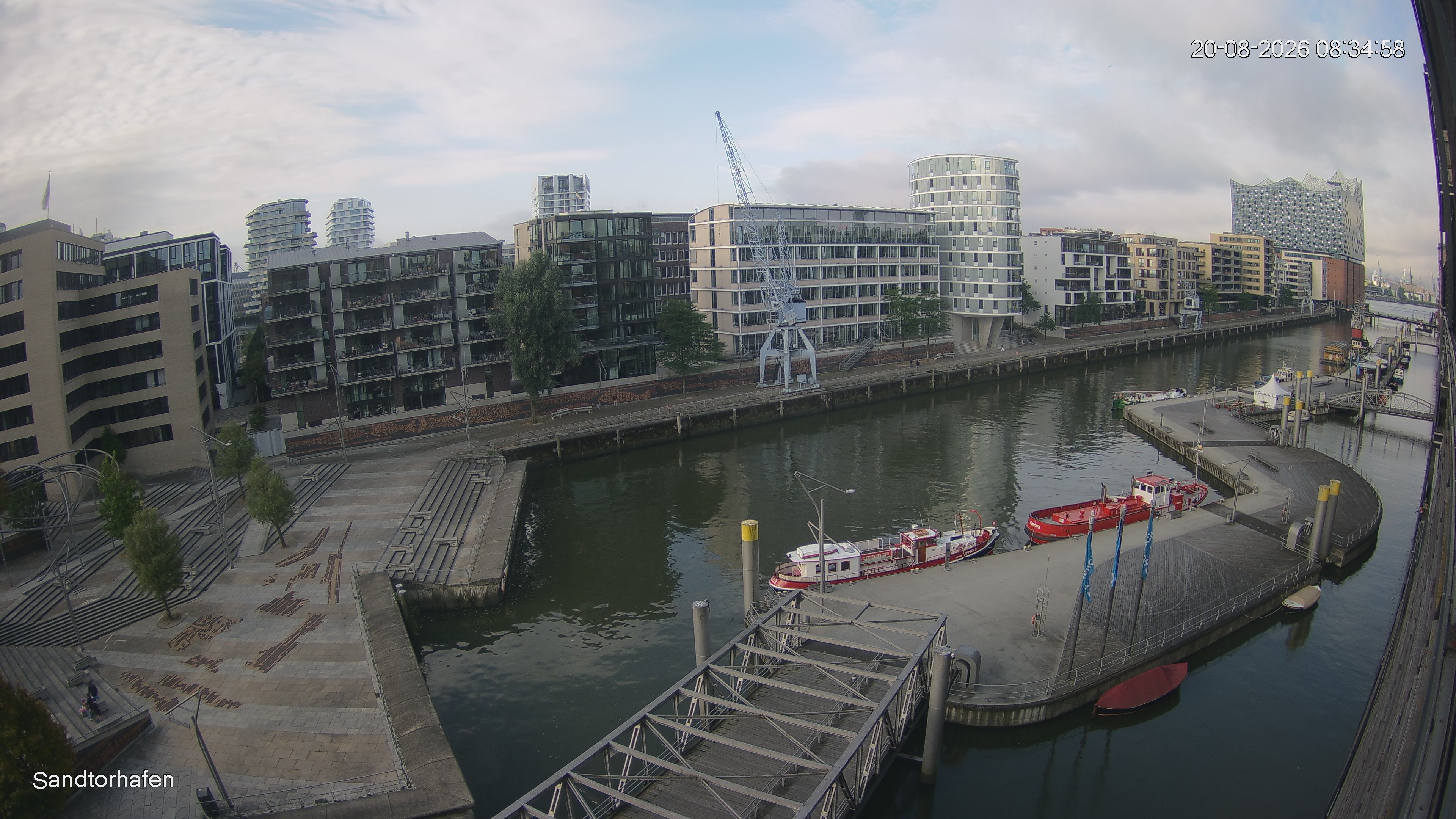Archiv Foto Webcam Hamburg: HafenCity und Elbphilharmonie