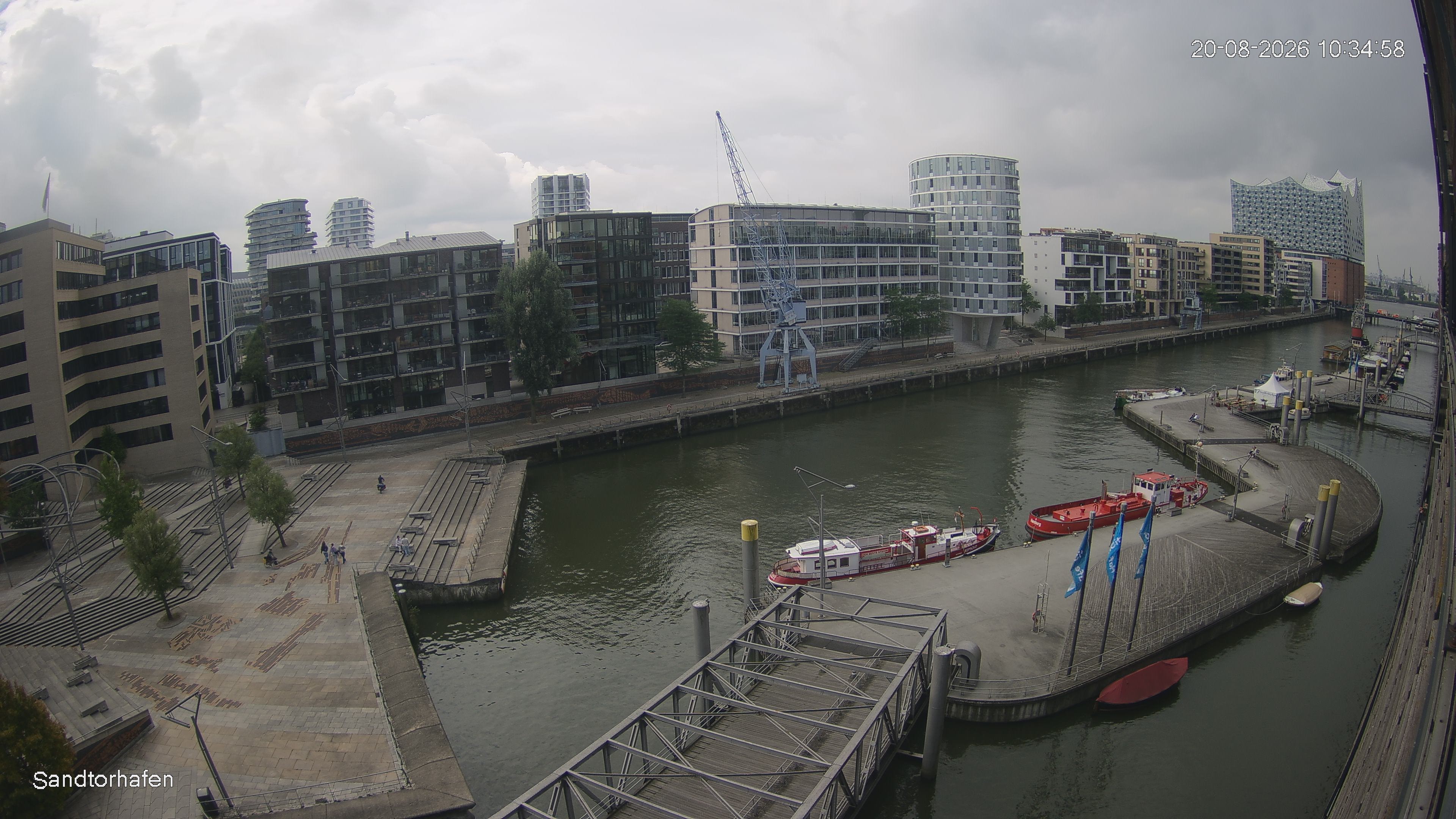 Archiv Foto Webcam Hamburg: HafenCity und Elbphilharmonie