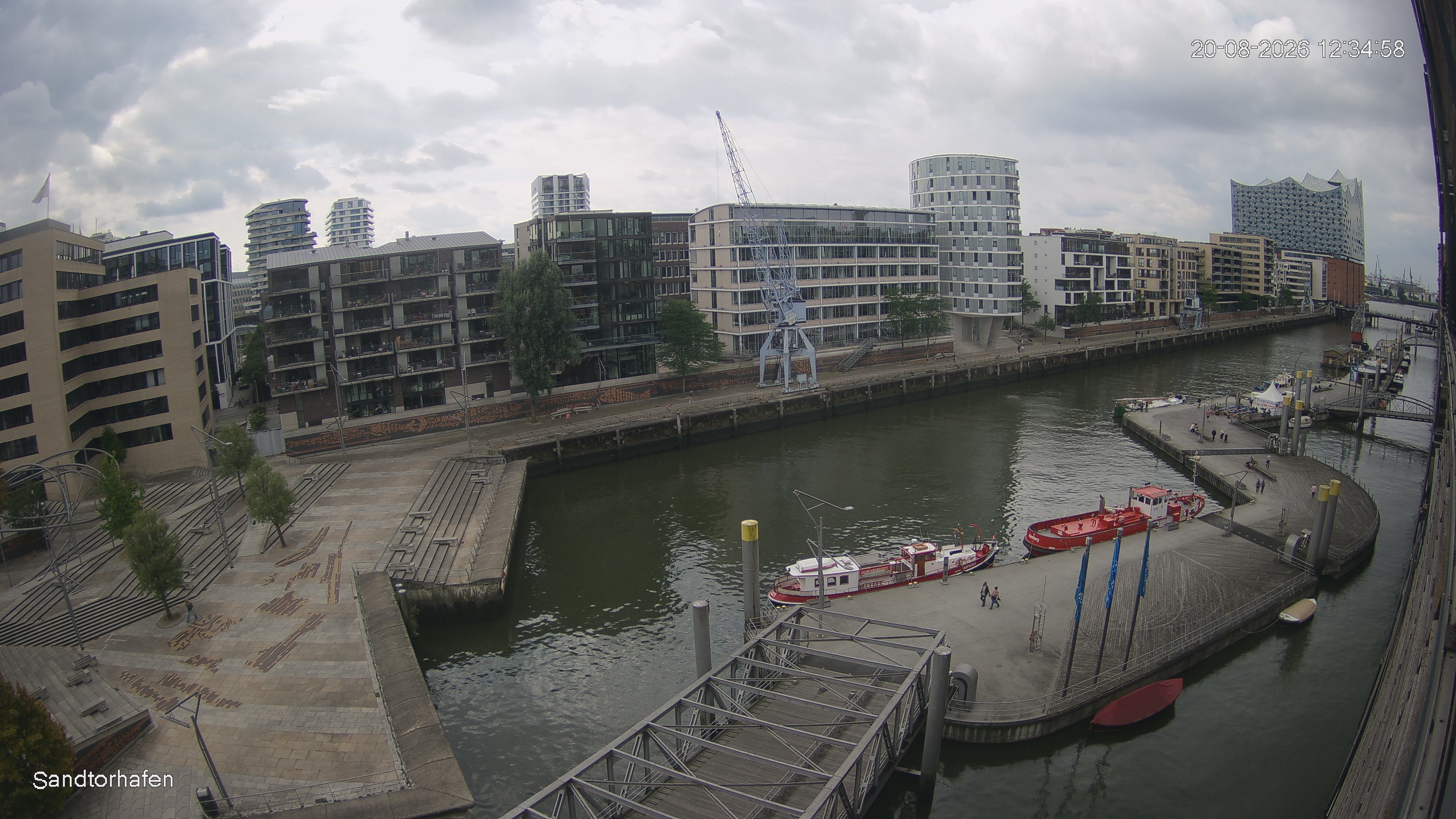Archiv Foto Webcam Hamburg: HafenCity und Elbphilharmonie