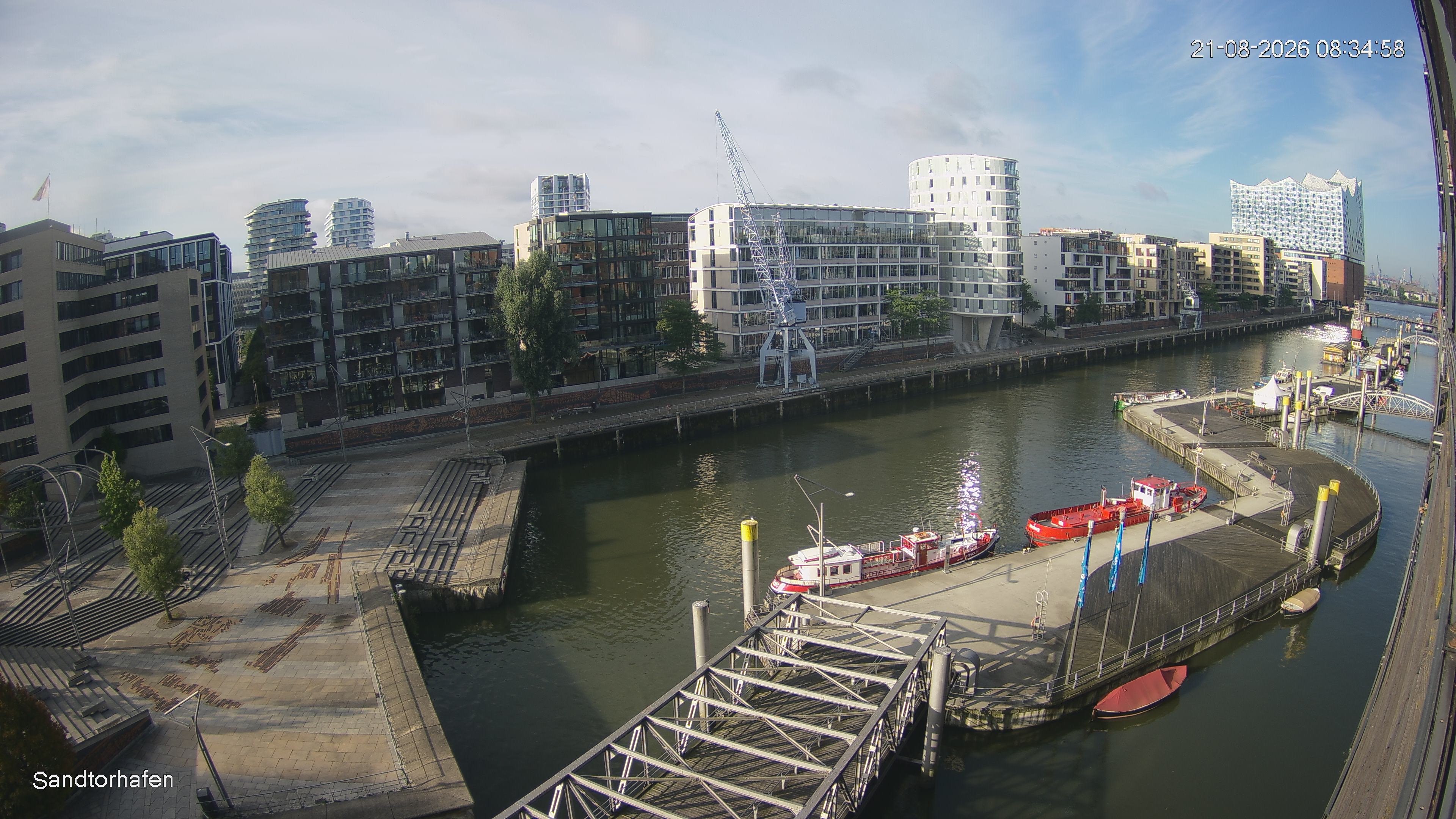 Archiv Foto Webcam Hamburg: HafenCity und Elbphilharmonie