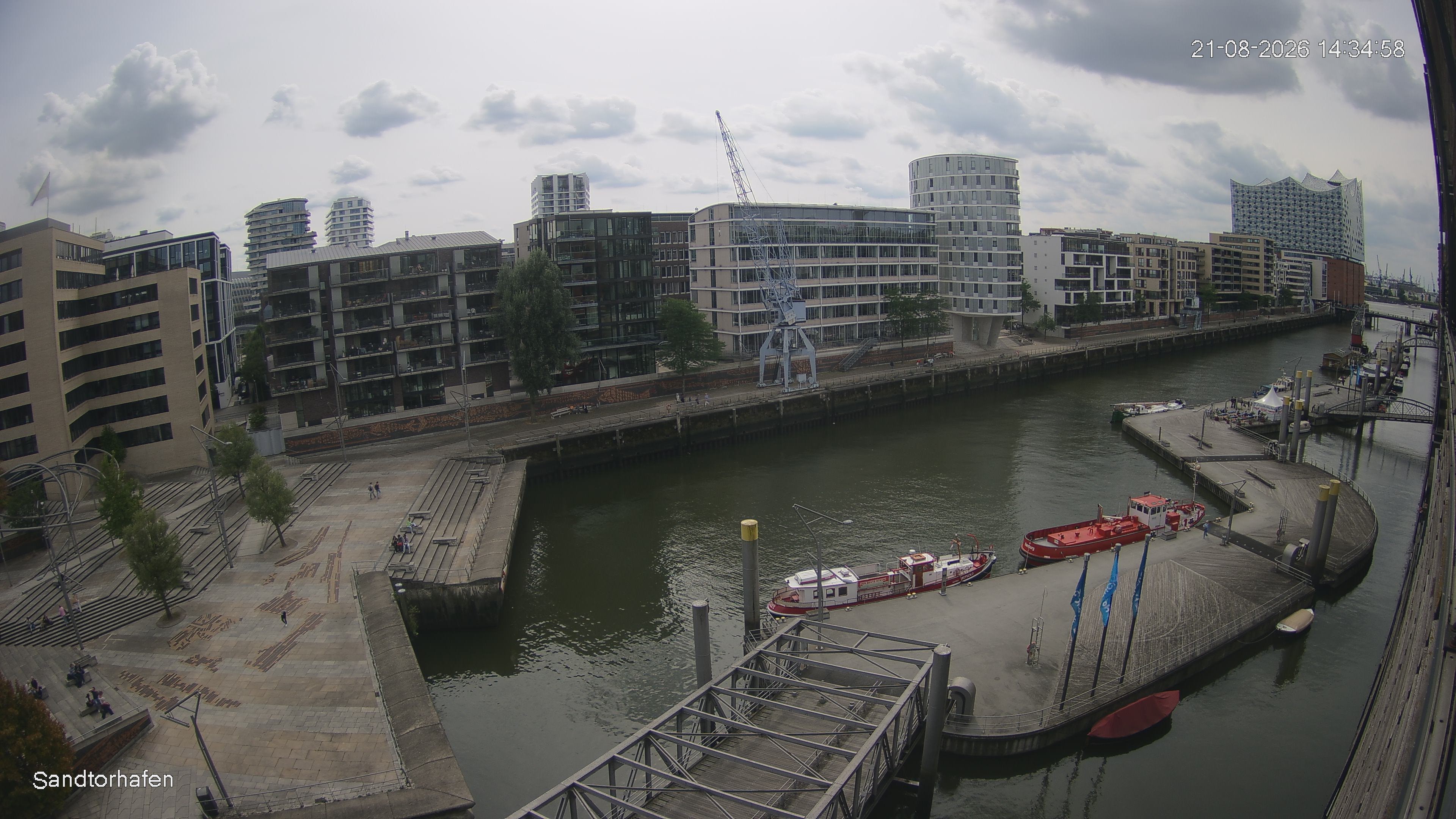 Archiv Foto Webcam Hamburg: HafenCity und Elbphilharmonie