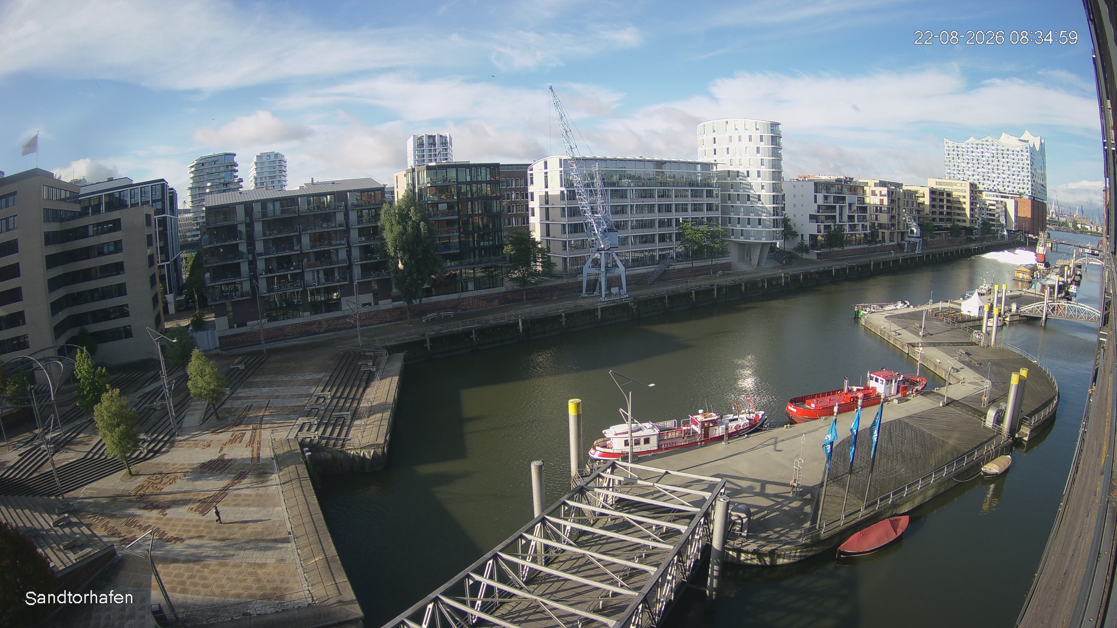 Archiv Foto Webcam Hamburg: HafenCity und Elbphilharmonie