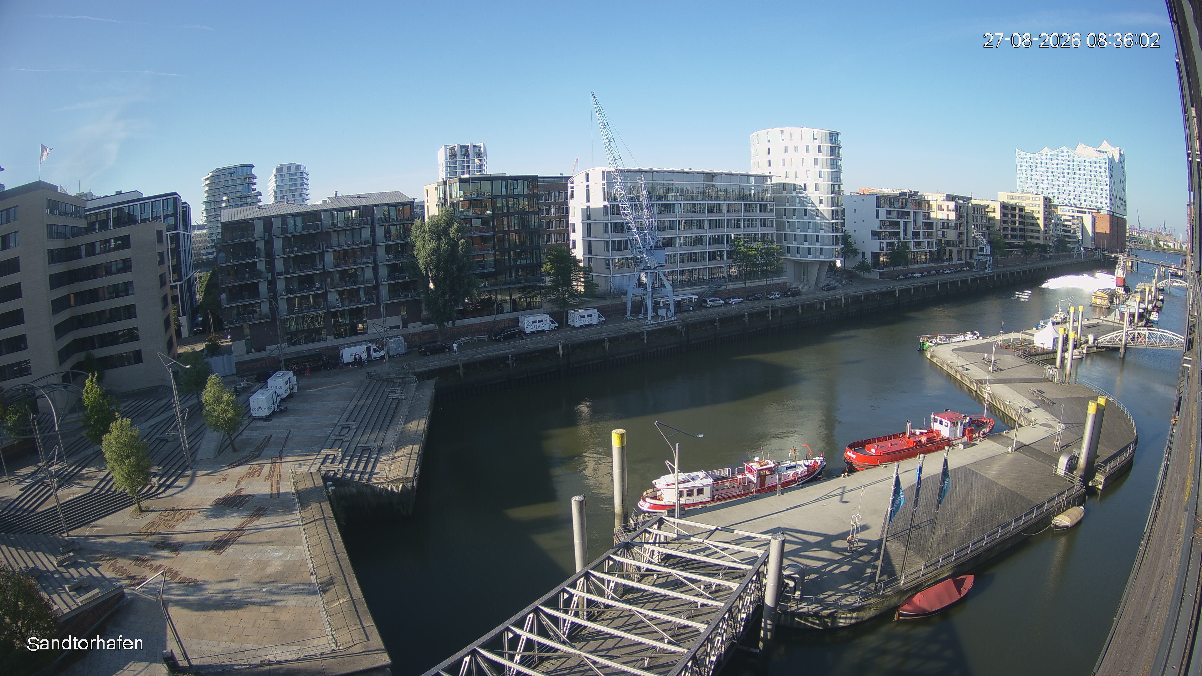 Archiv Foto Webcam Hamburg: HafenCity und Elbphilharmonie