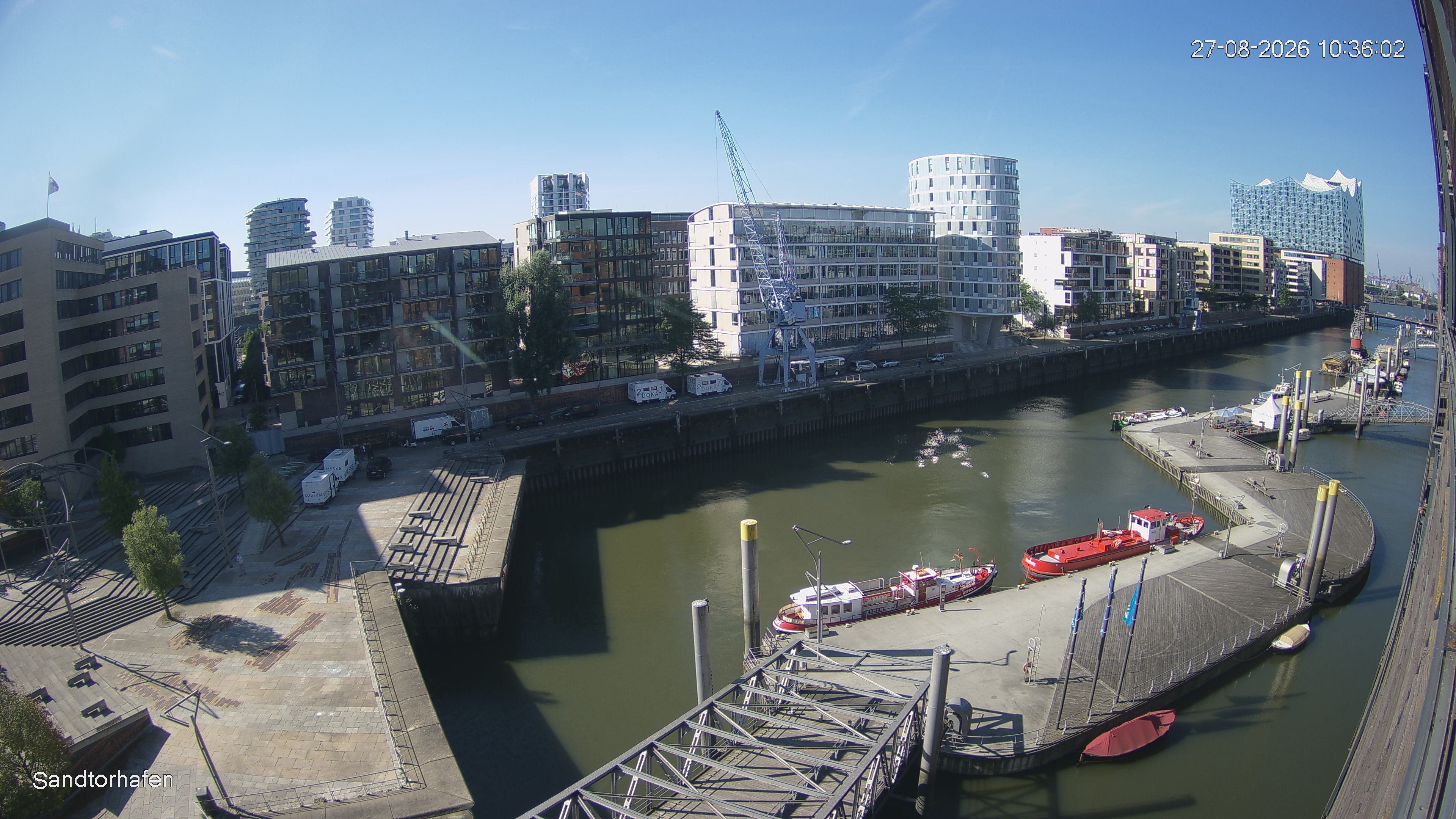 Archiv Foto Webcam Hamburg: HafenCity und Elbphilharmonie