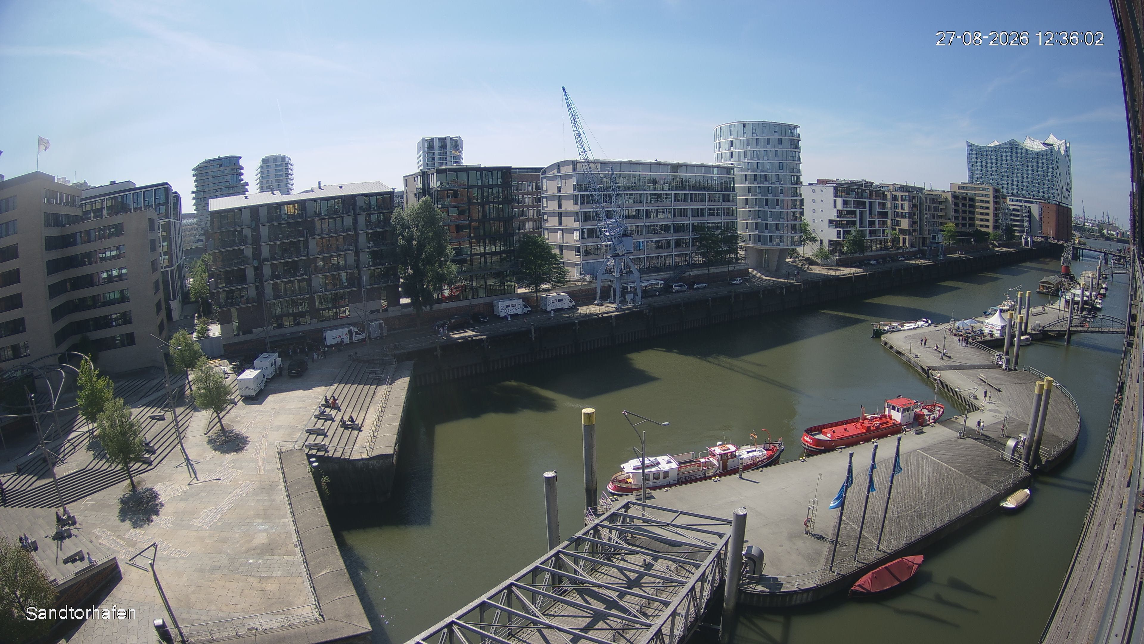 Archiv Foto Webcam Hamburg: HafenCity und Elbphilharmonie