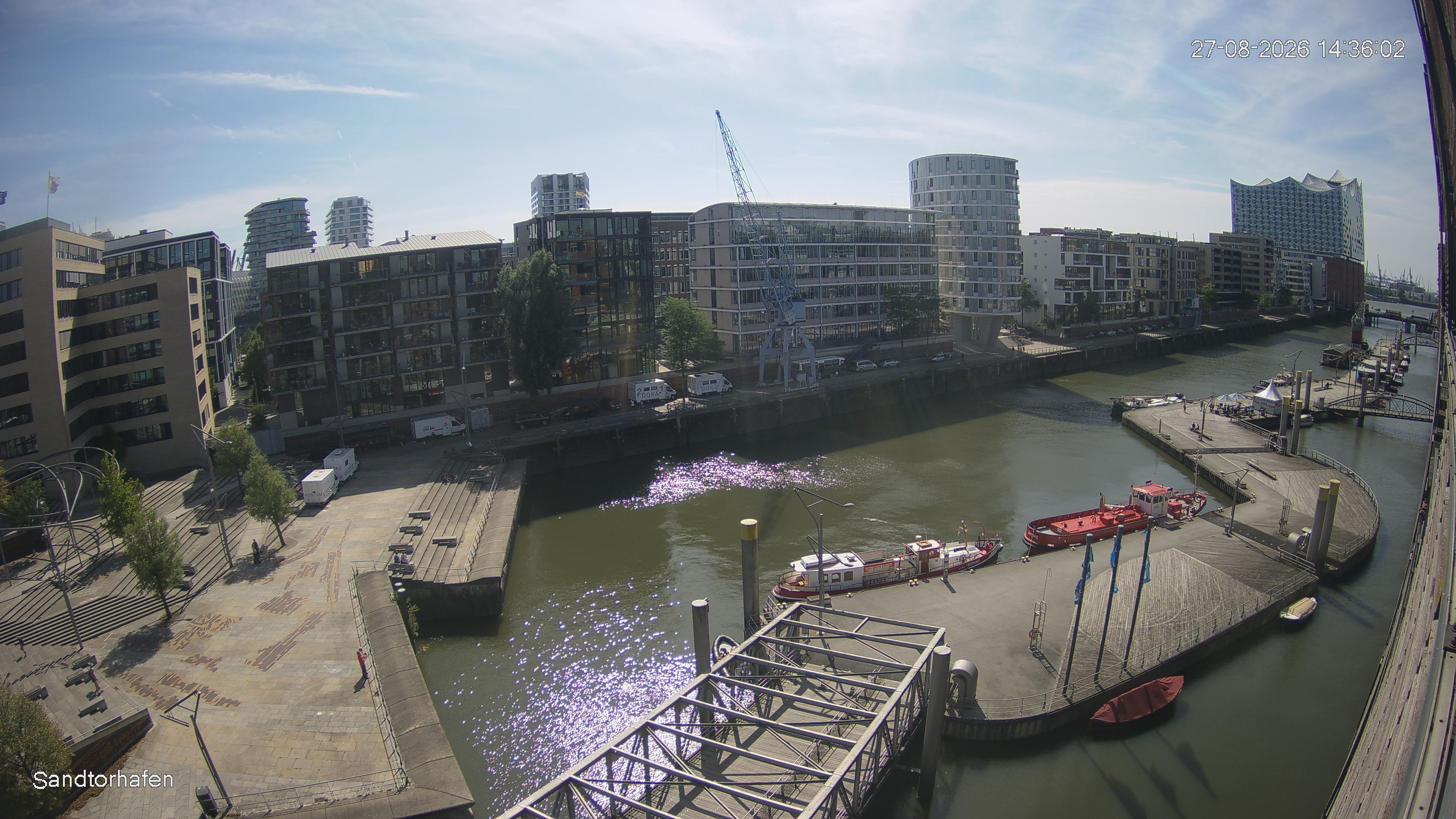 Archiv Foto Webcam Hamburg: HafenCity und Elbphilharmonie