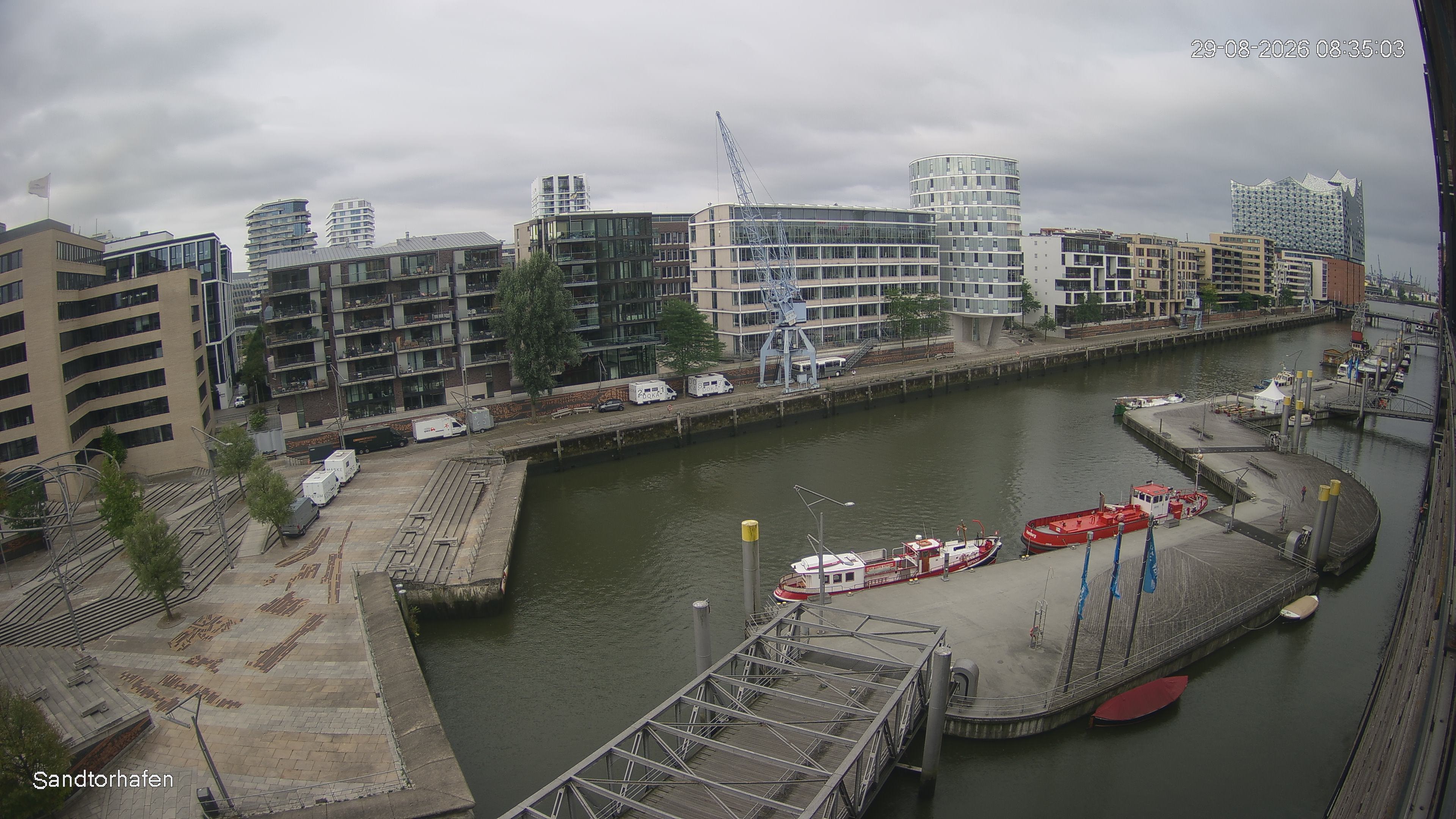 Archiv Foto Webcam Hamburg: HafenCity und Elbphilharmonie