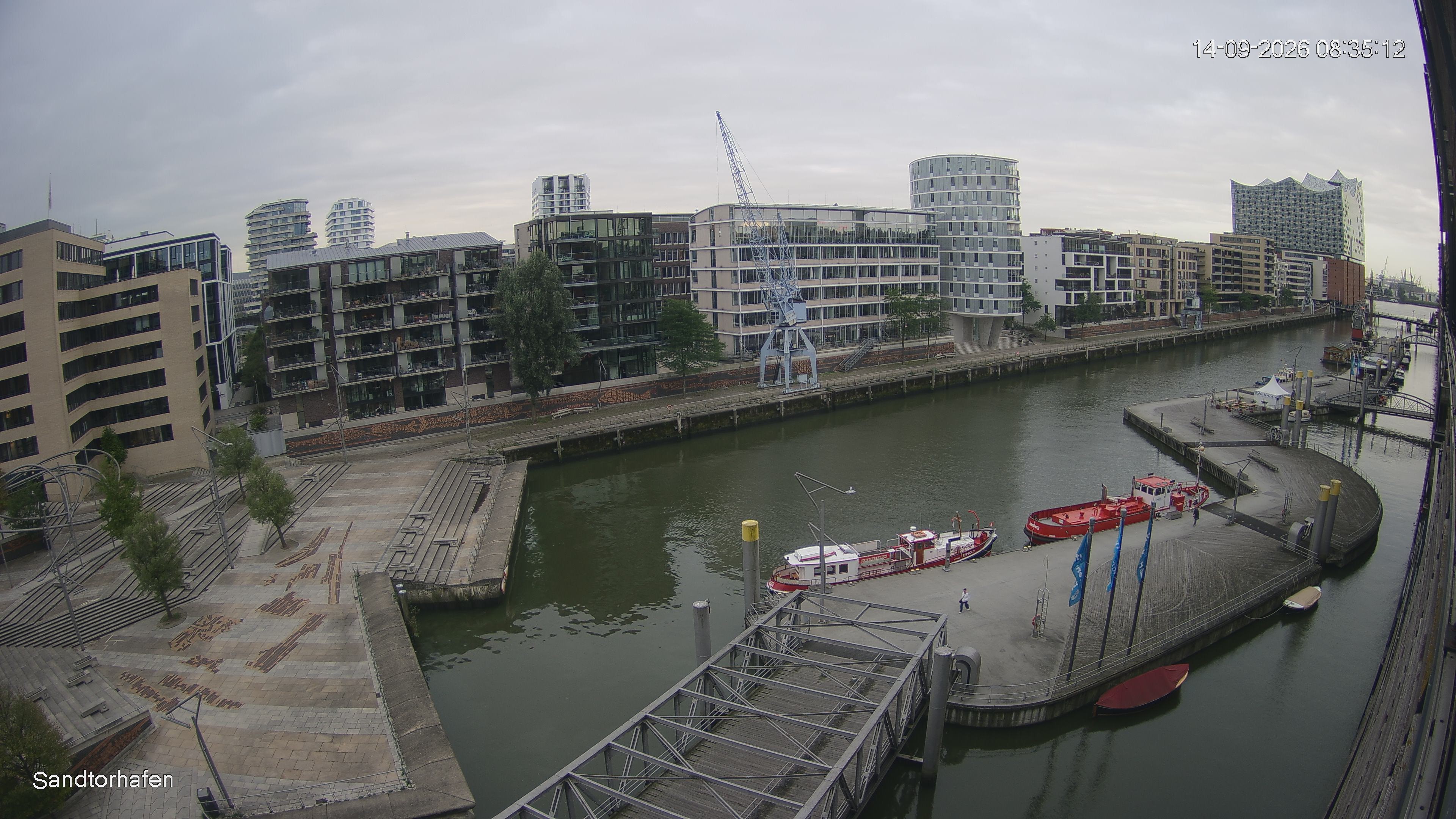 Archiv Foto Webcam Hamburg: HafenCity und Elbphilharmonie