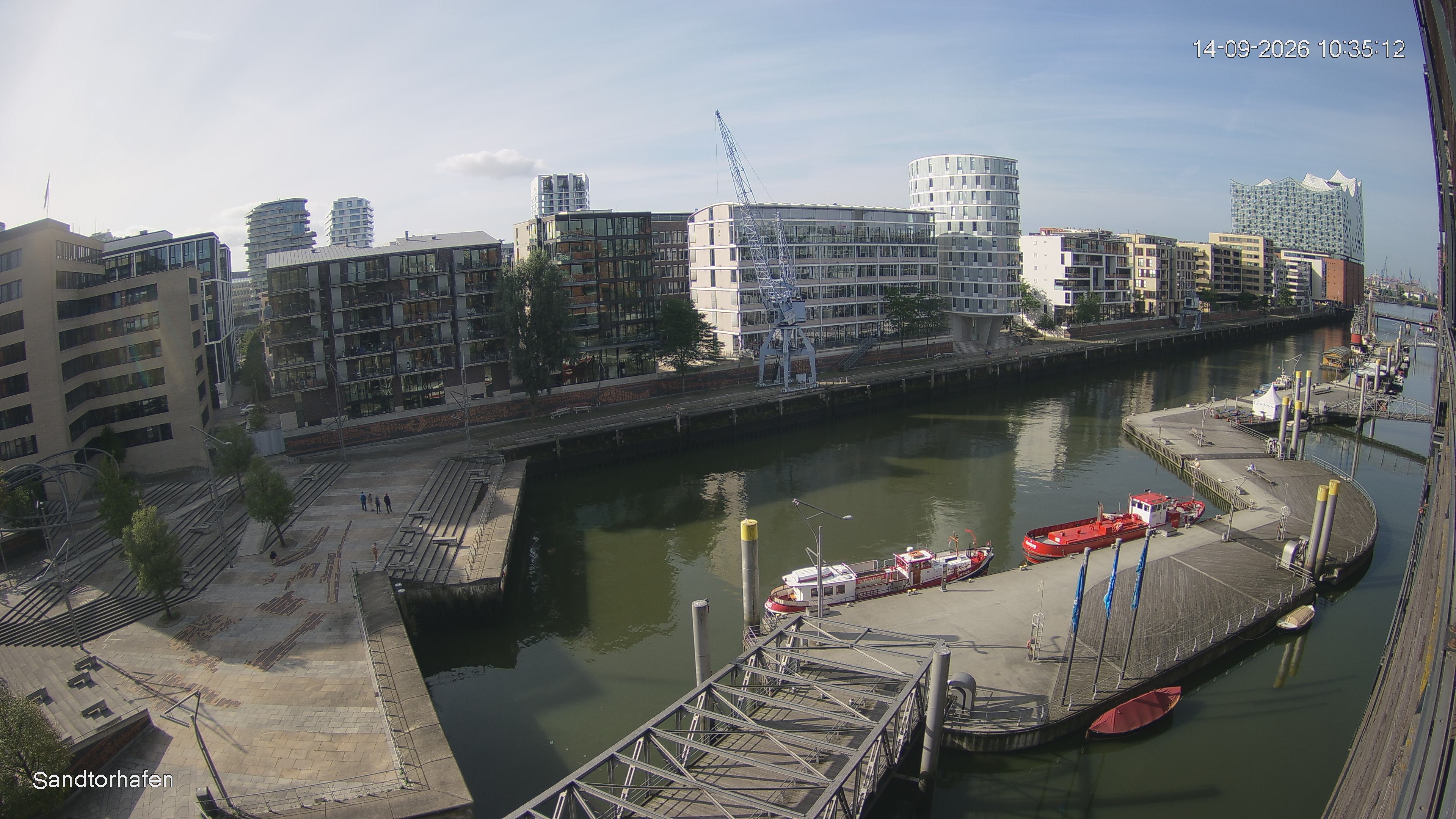 Archiv Foto Webcam Hamburg: HafenCity und Elbphilharmonie