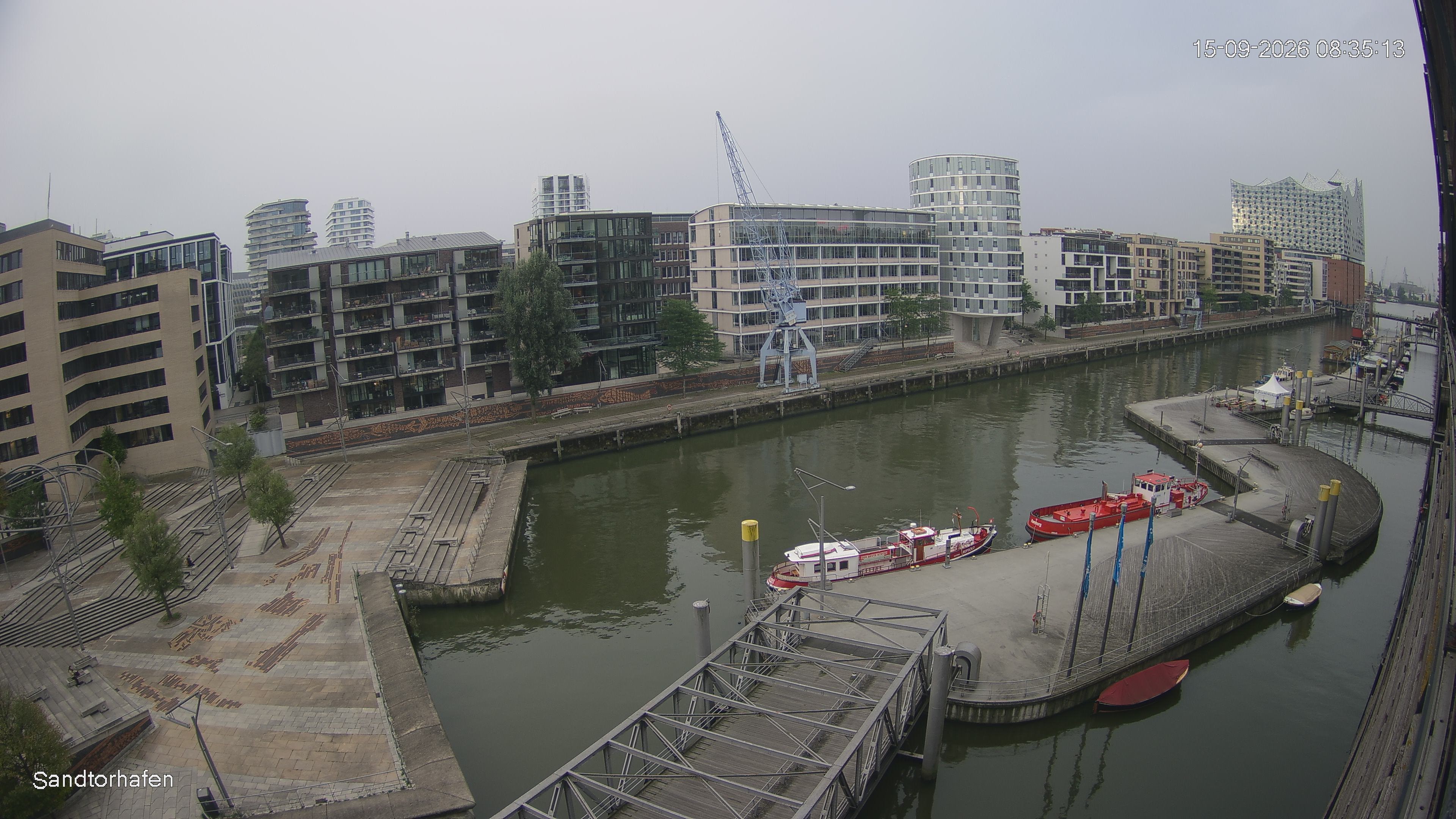 Archiv Foto Webcam Hamburg: HafenCity und Elbphilharmonie
