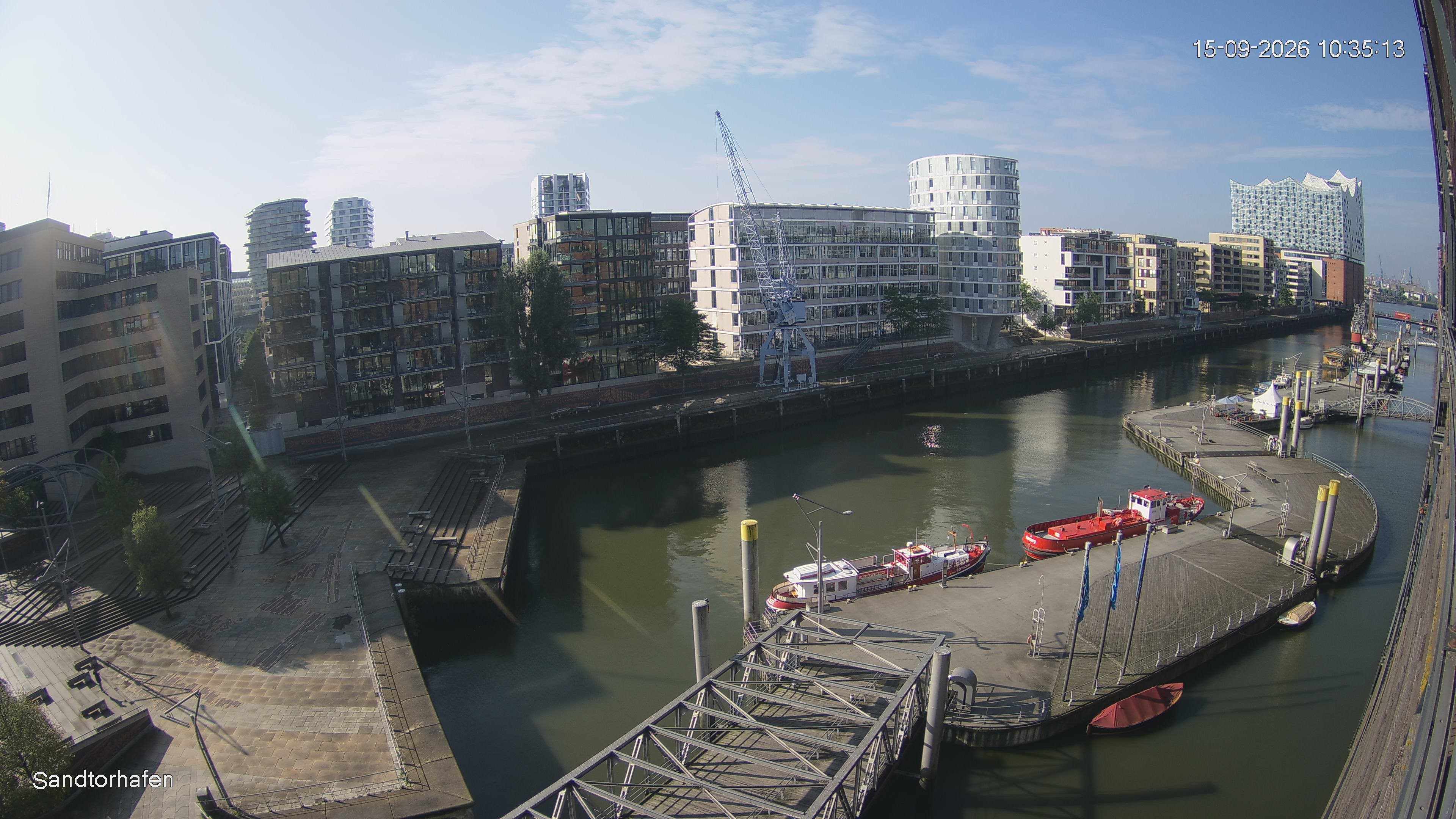 Archiv Foto Webcam Hamburg: HafenCity und Elbphilharmonie