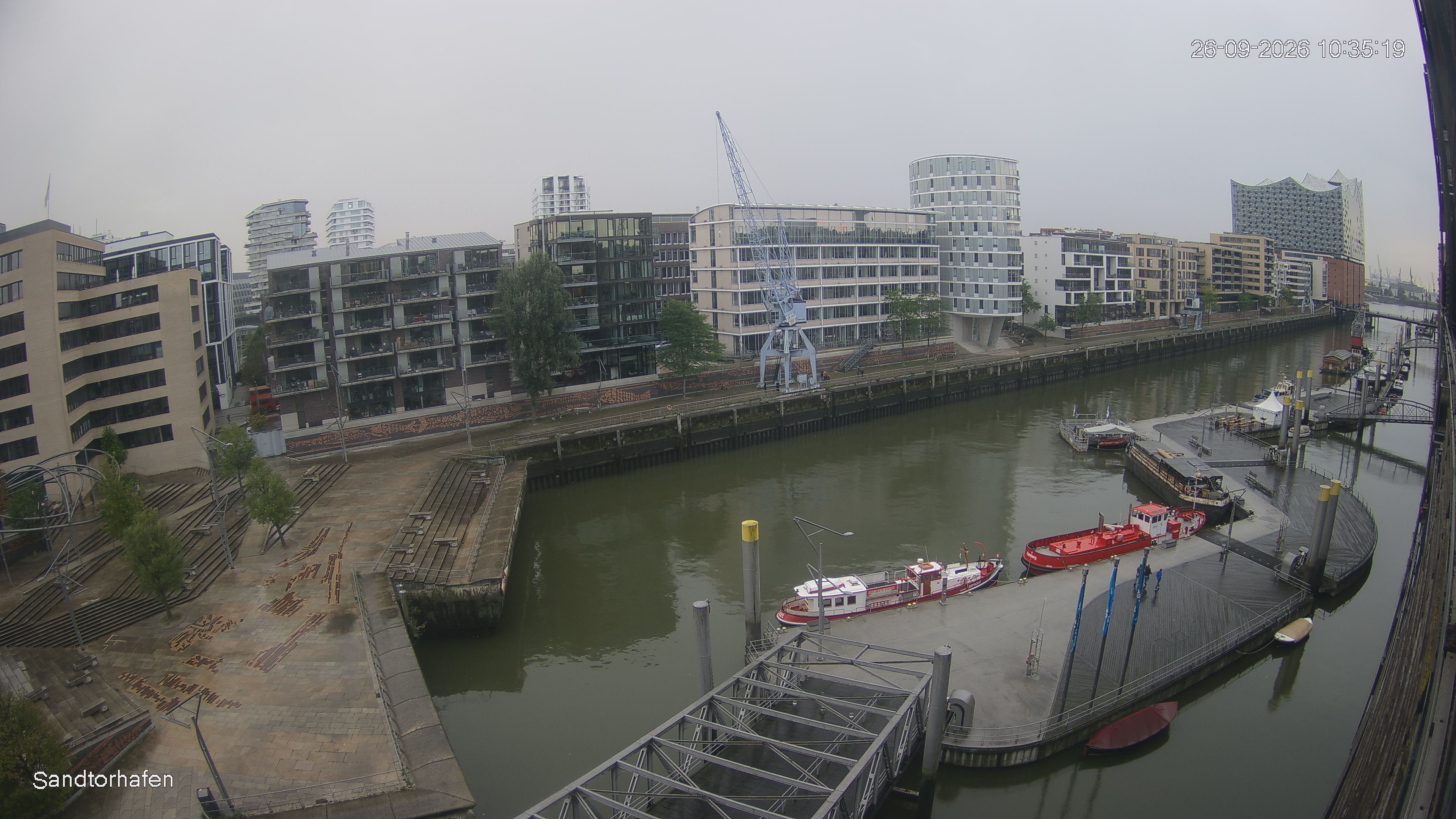 Archiv Foto Webcam Hamburg: HafenCity und Elbphilharmonie