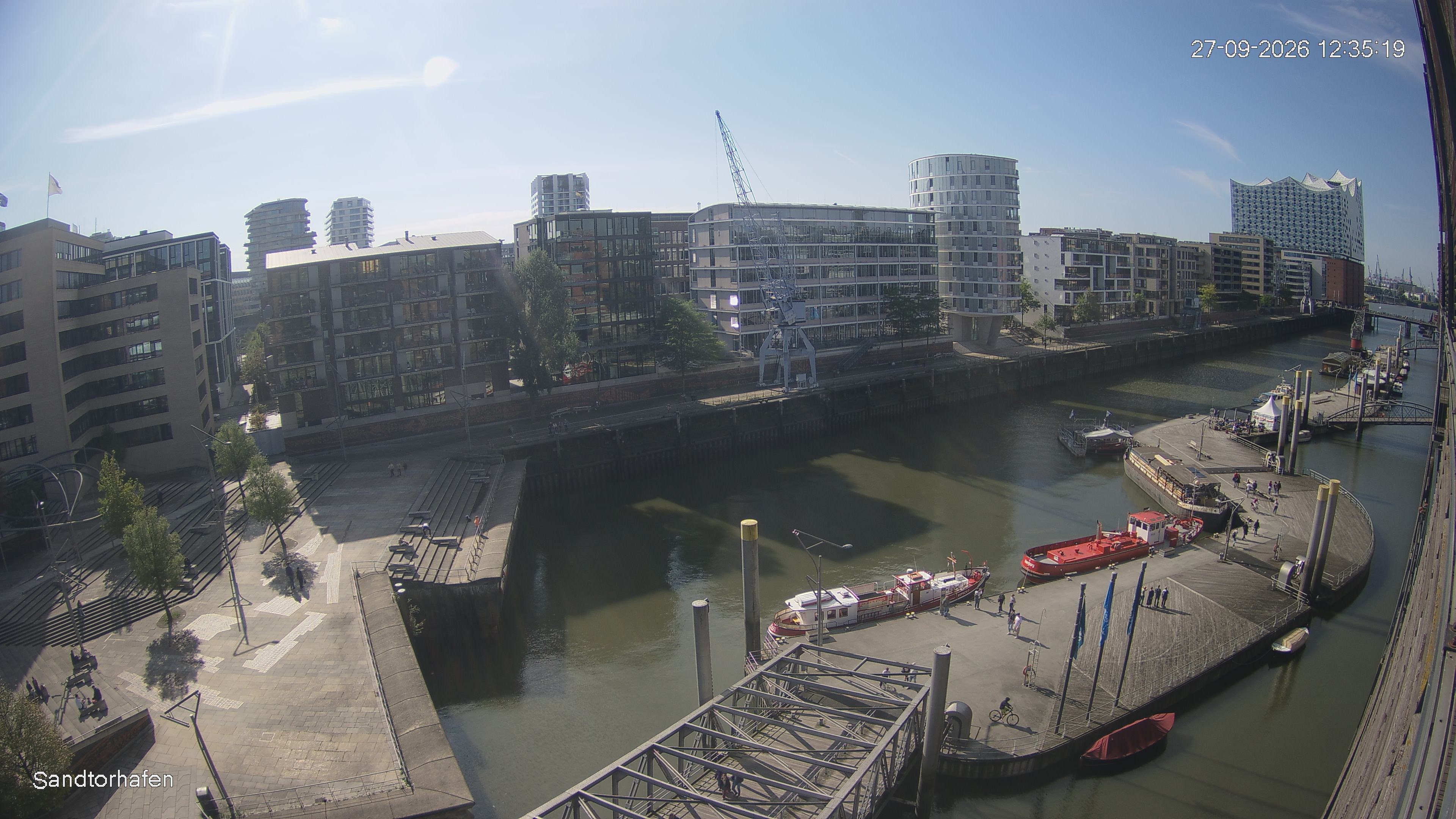 Archiv Foto Webcam Hamburg: HafenCity und Elbphilharmonie