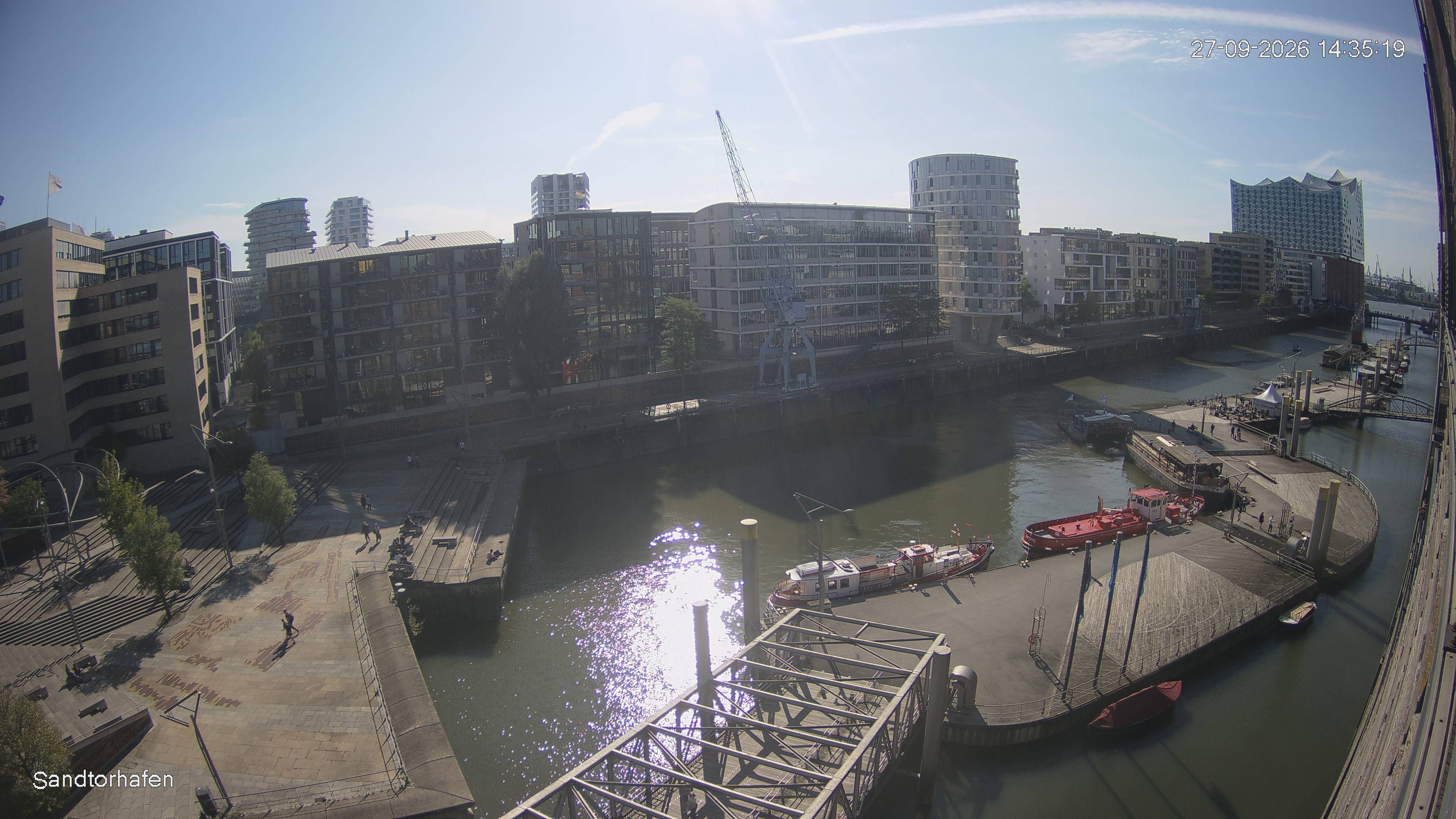 Archiv Foto Webcam Hamburg: HafenCity und Elbphilharmonie