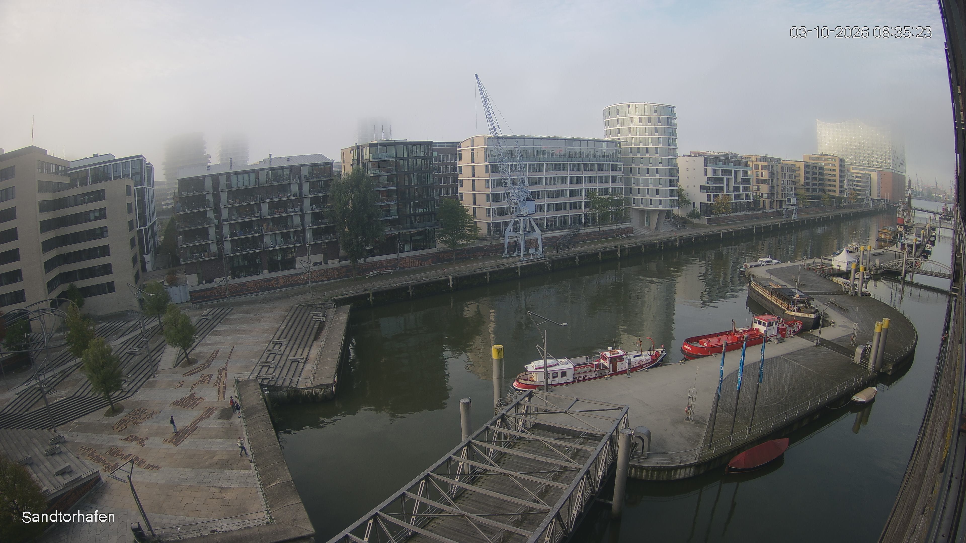 Archiv Foto Webcam Hamburg: HafenCity und Elbphilharmonie