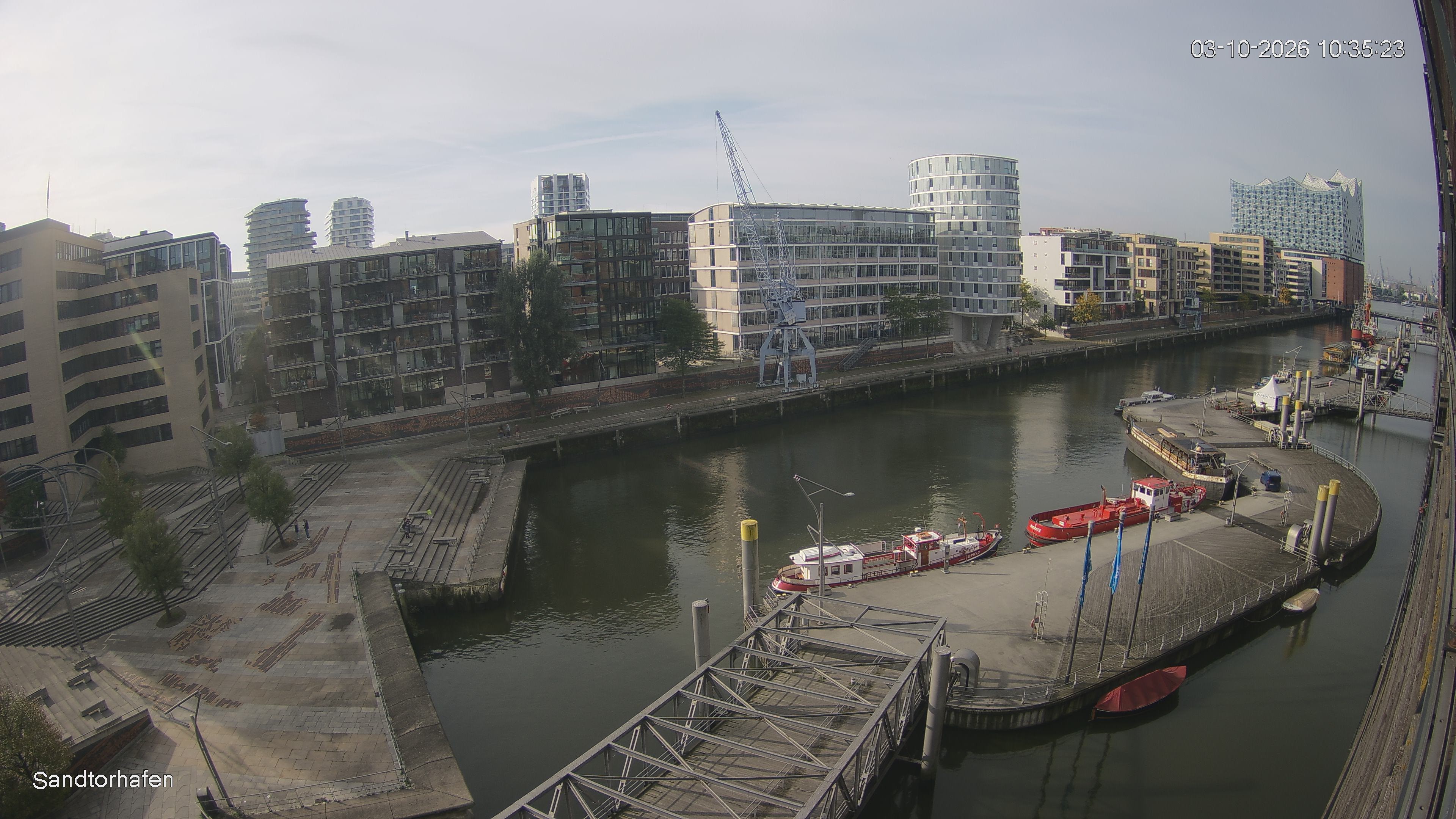 Archiv Foto Webcam Hamburg: HafenCity und Elbphilharmonie