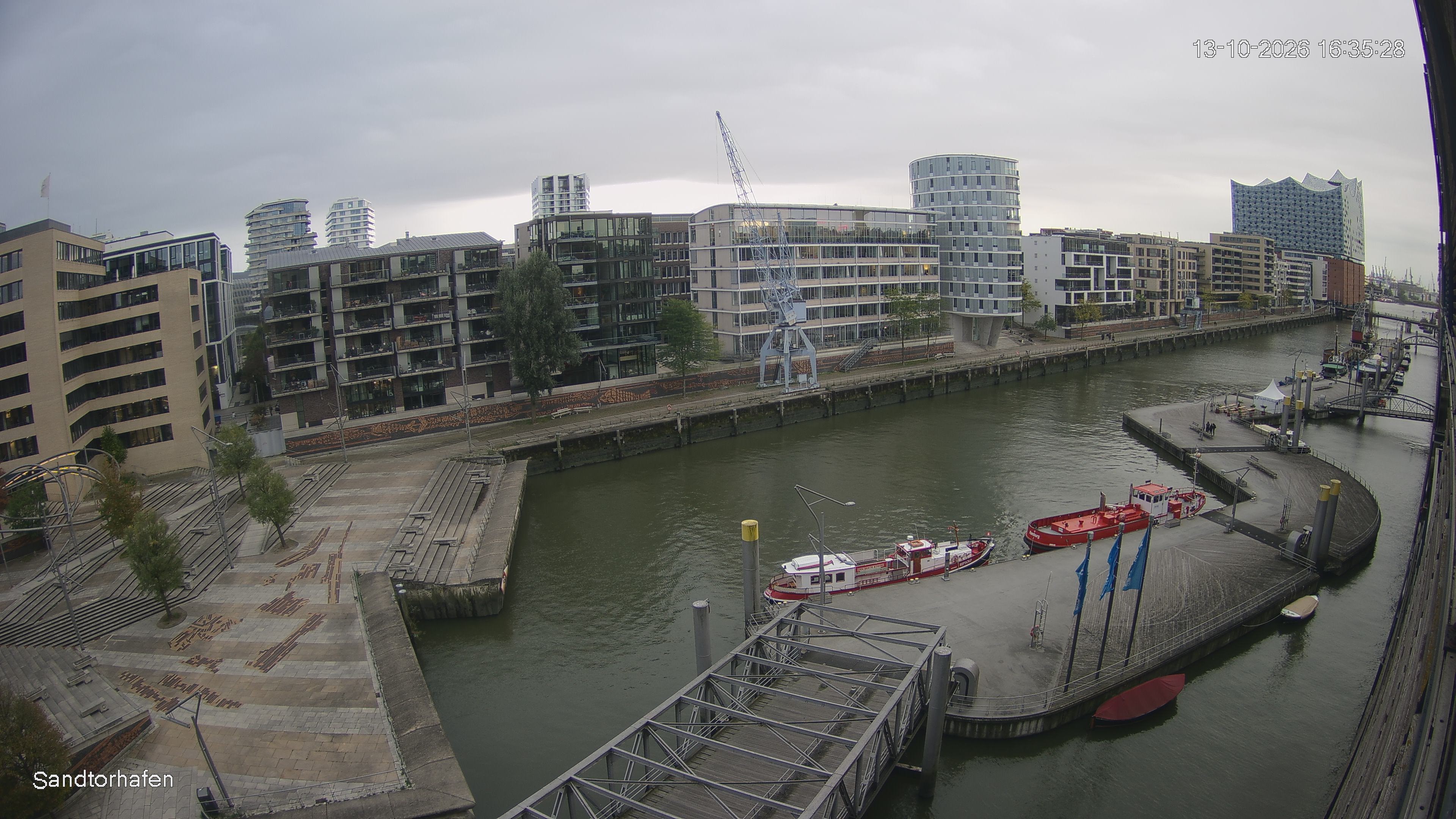 Archived image Webcam Harbour Hall Hamburg