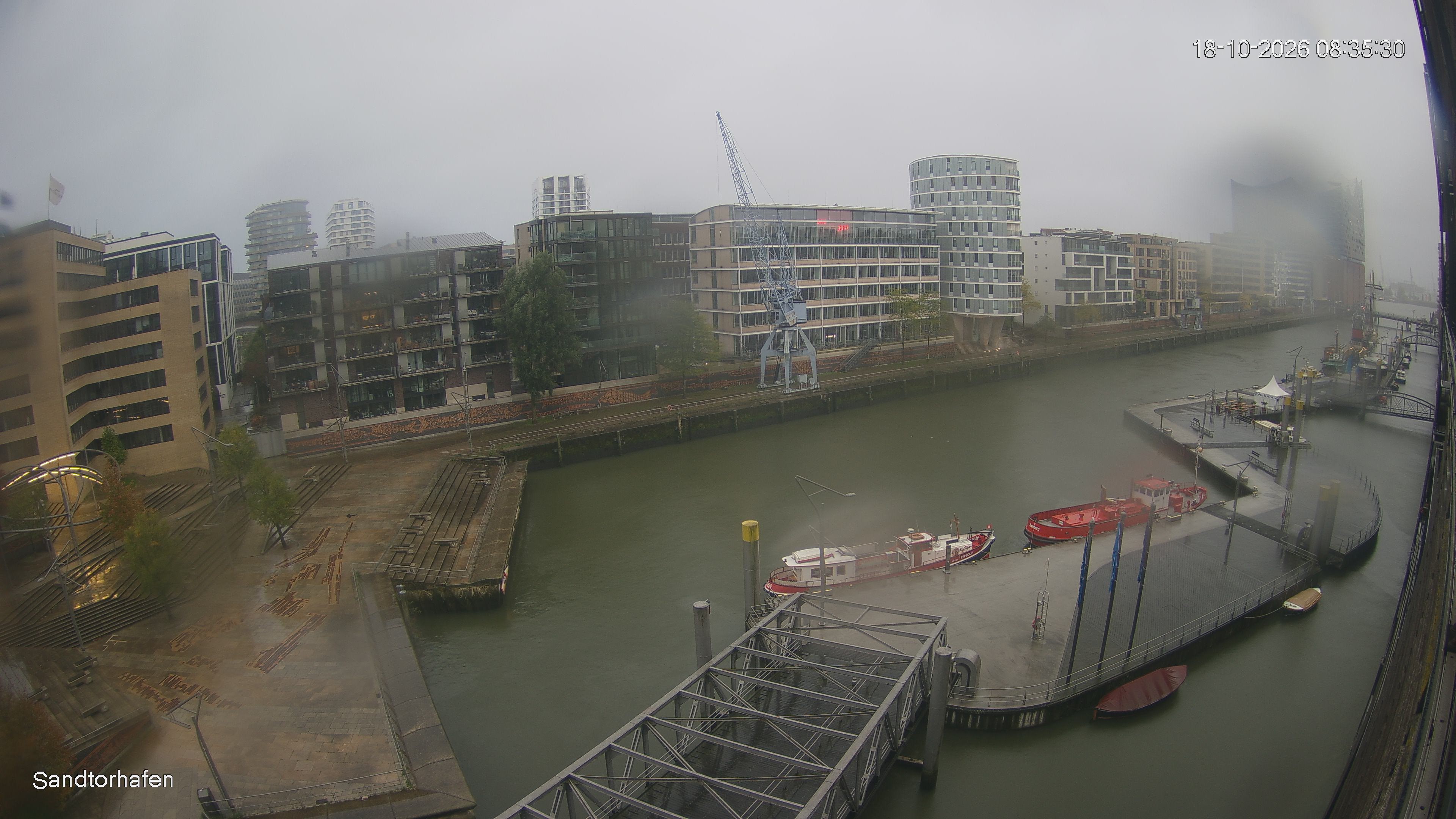 Archiv Foto Webcam Hamburg: HafenCity und Elbphilharmonie