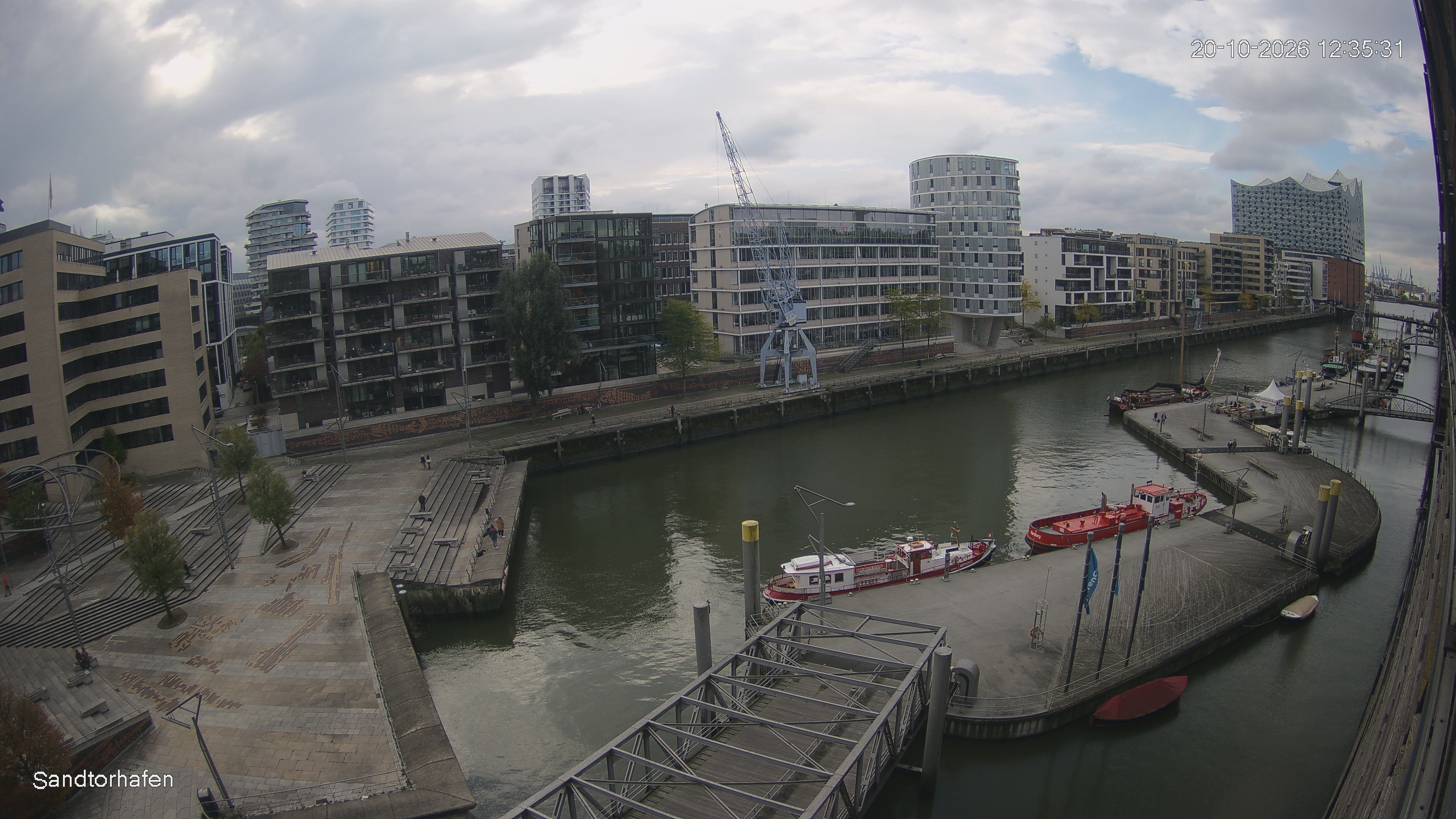 Archiv Foto Webcam Hamburg: HafenCity und Elbphilharmonie