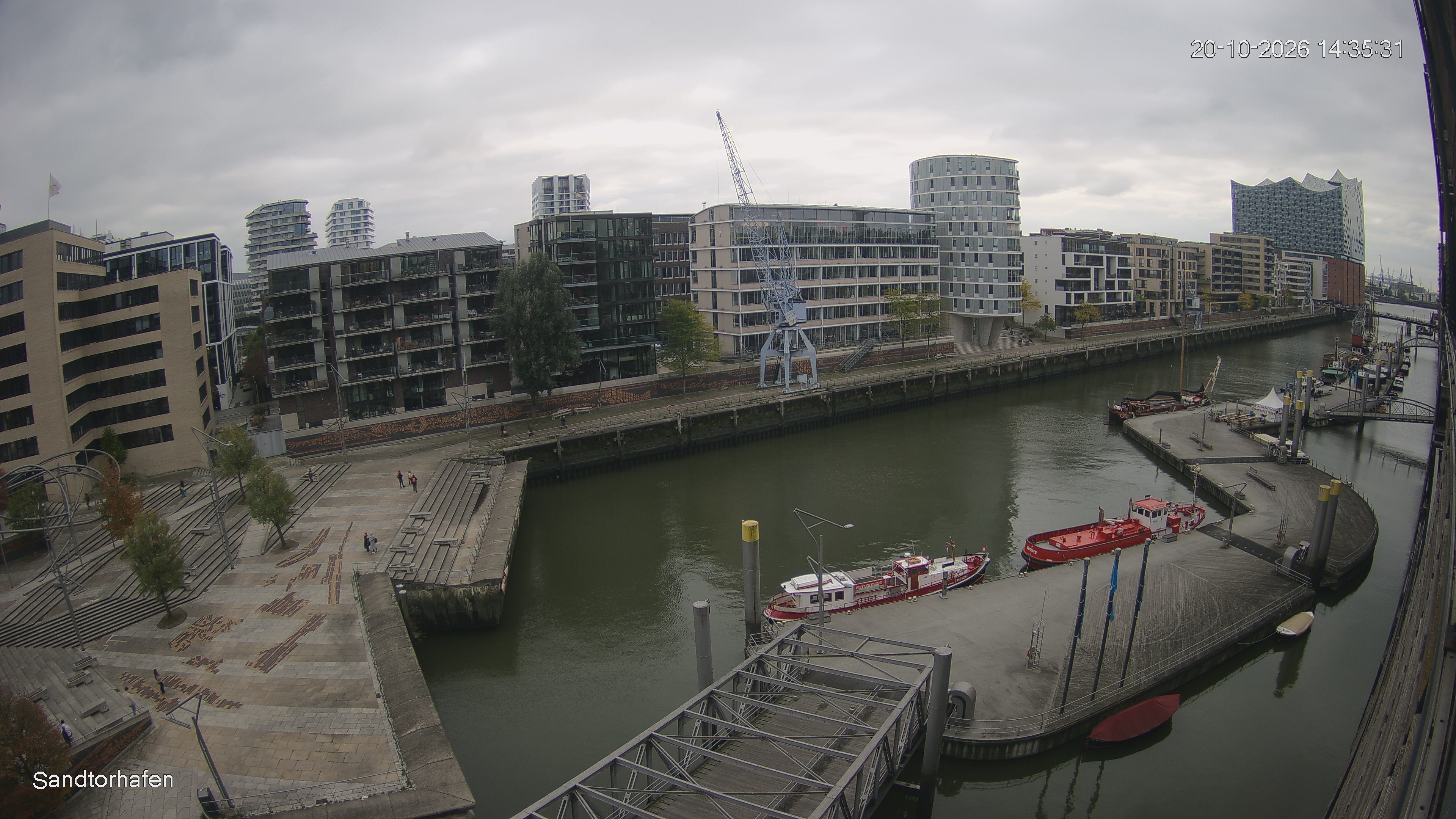 Archiv Foto Webcam Hamburg: HafenCity und Elbphilharmonie