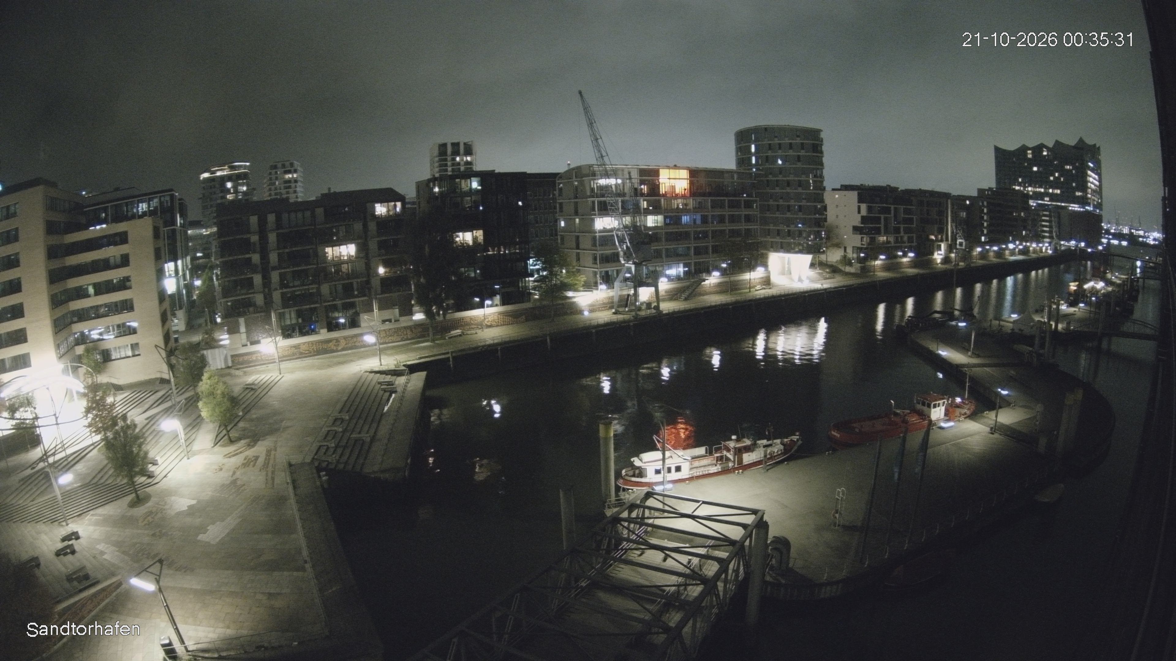 Archiv Foto Webcam Hamburg: HafenCity und Elbphilharmonie