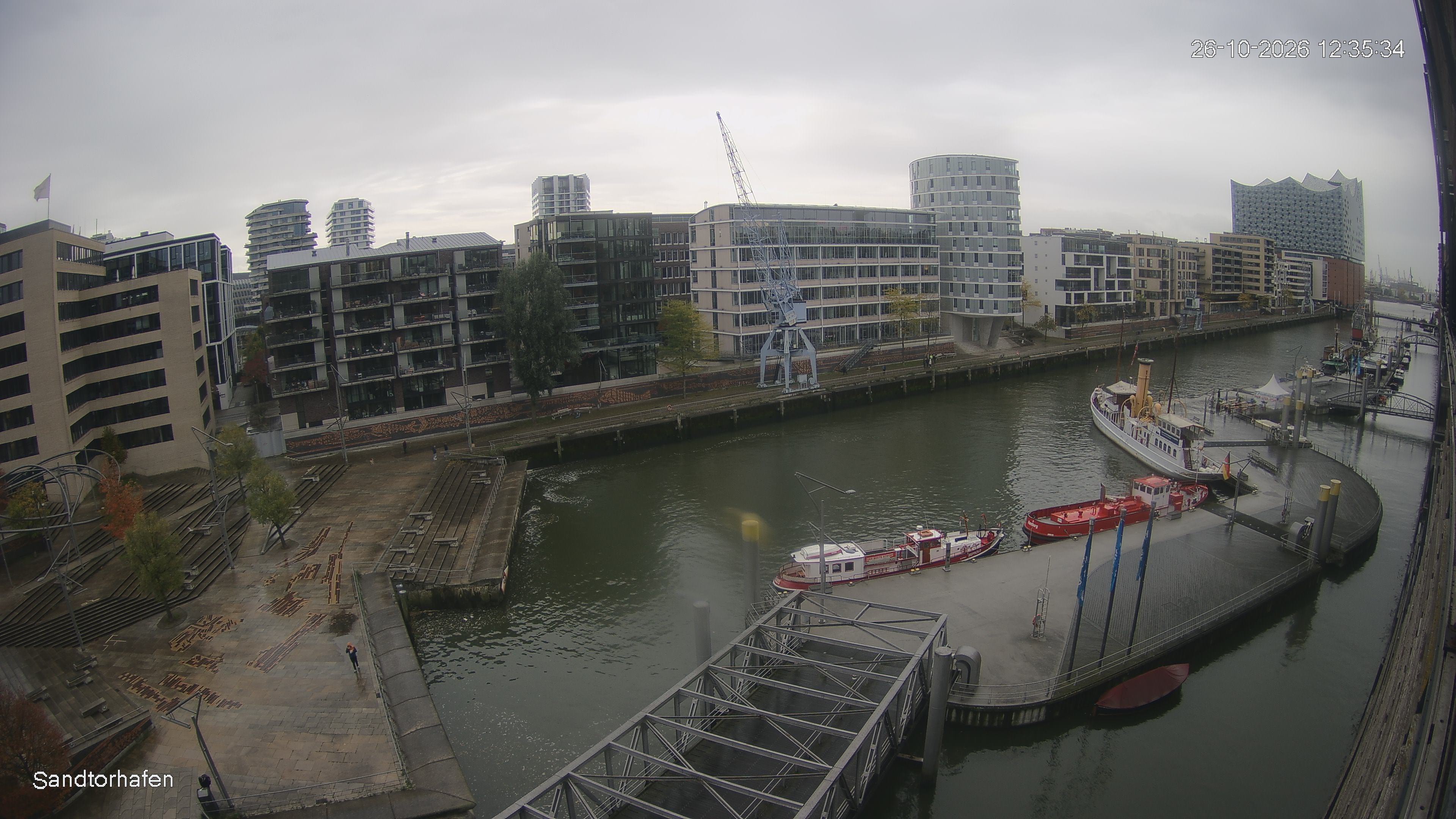 Archived image Webcam Harbour Hall Hamburg