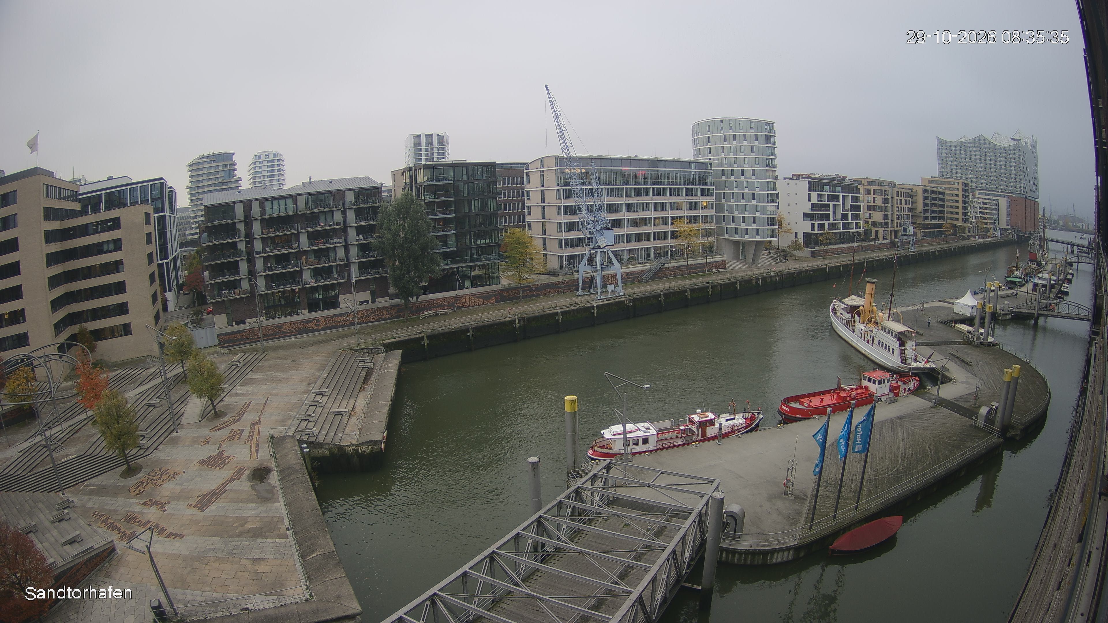 Archived image Webcam Harbour Hall Hamburg