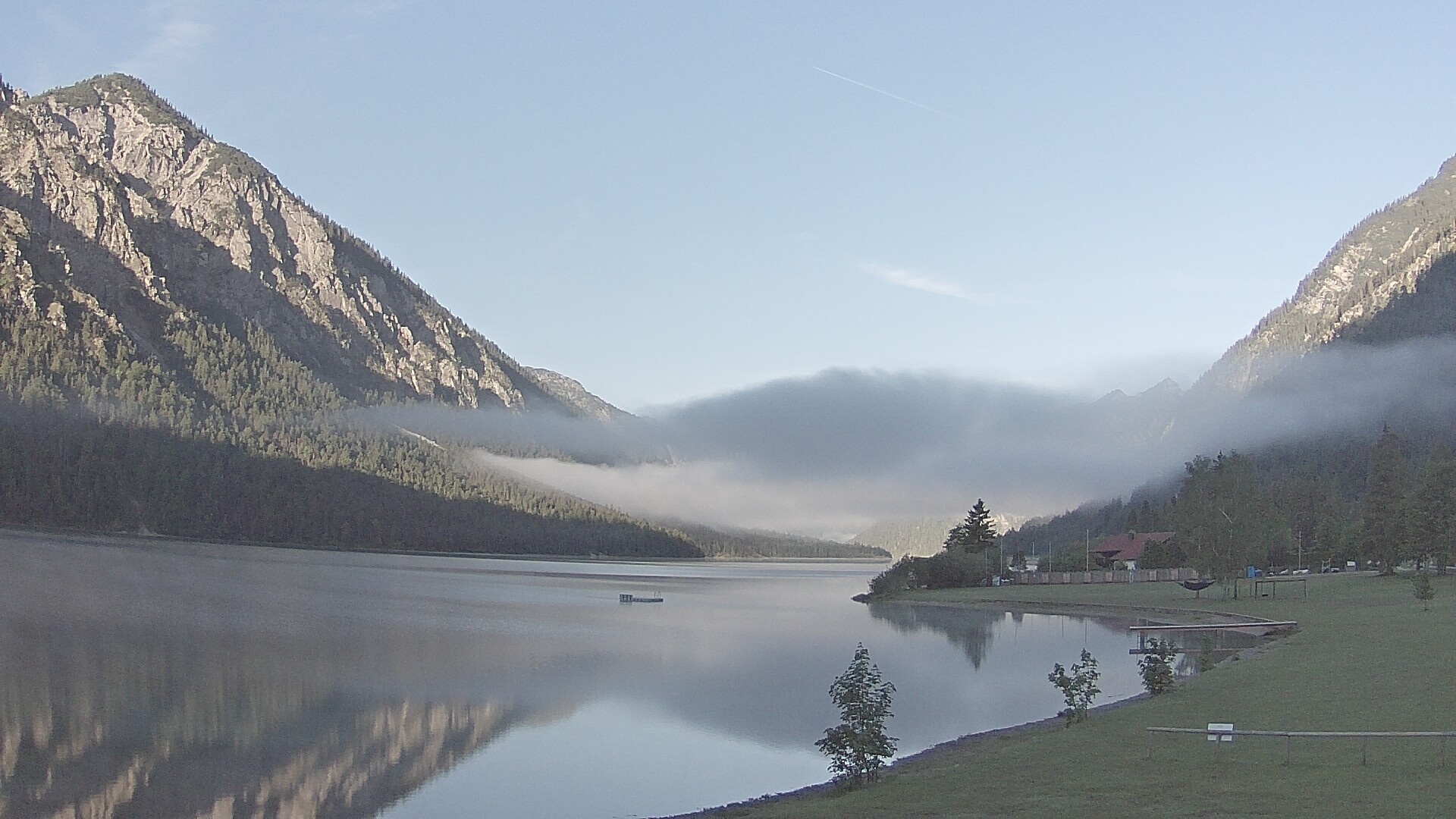 Archived image Webcam Lake Plansee near Reutte