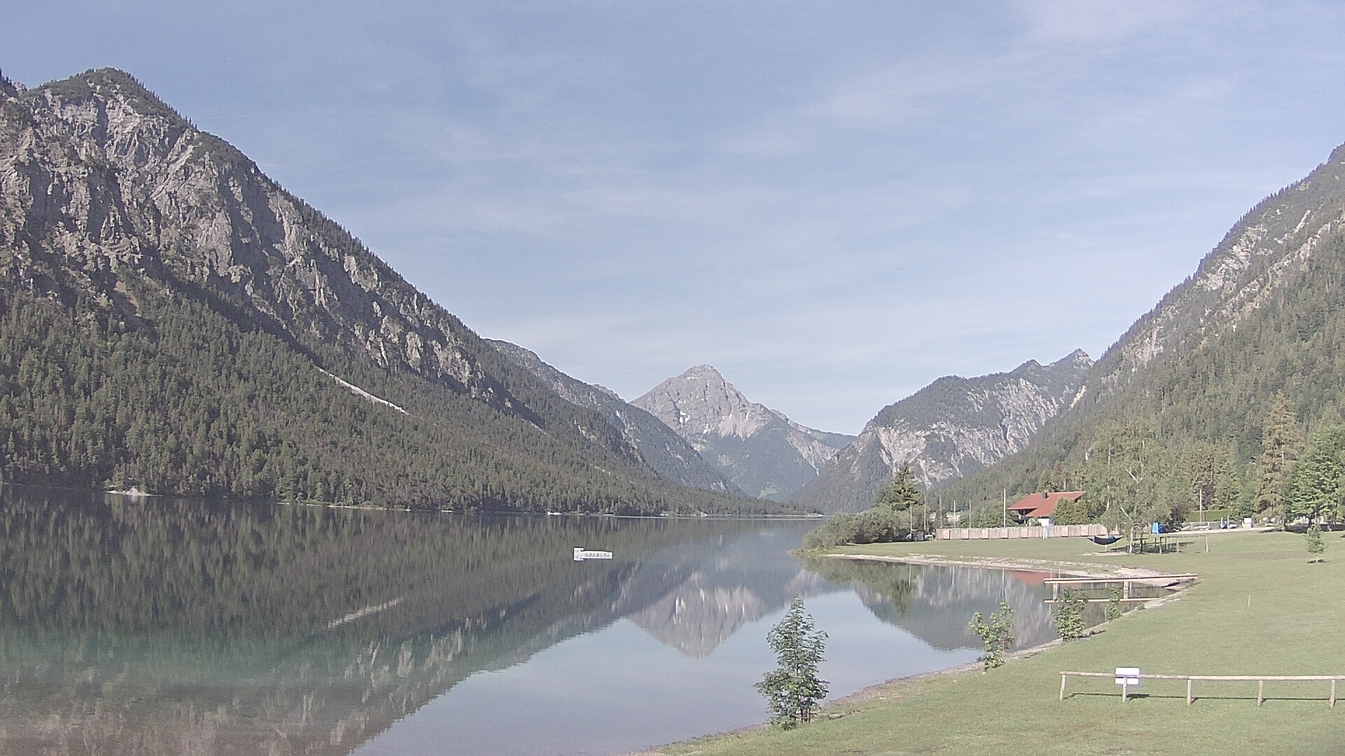 Archived image Webcam Lake Plansee near Reutte