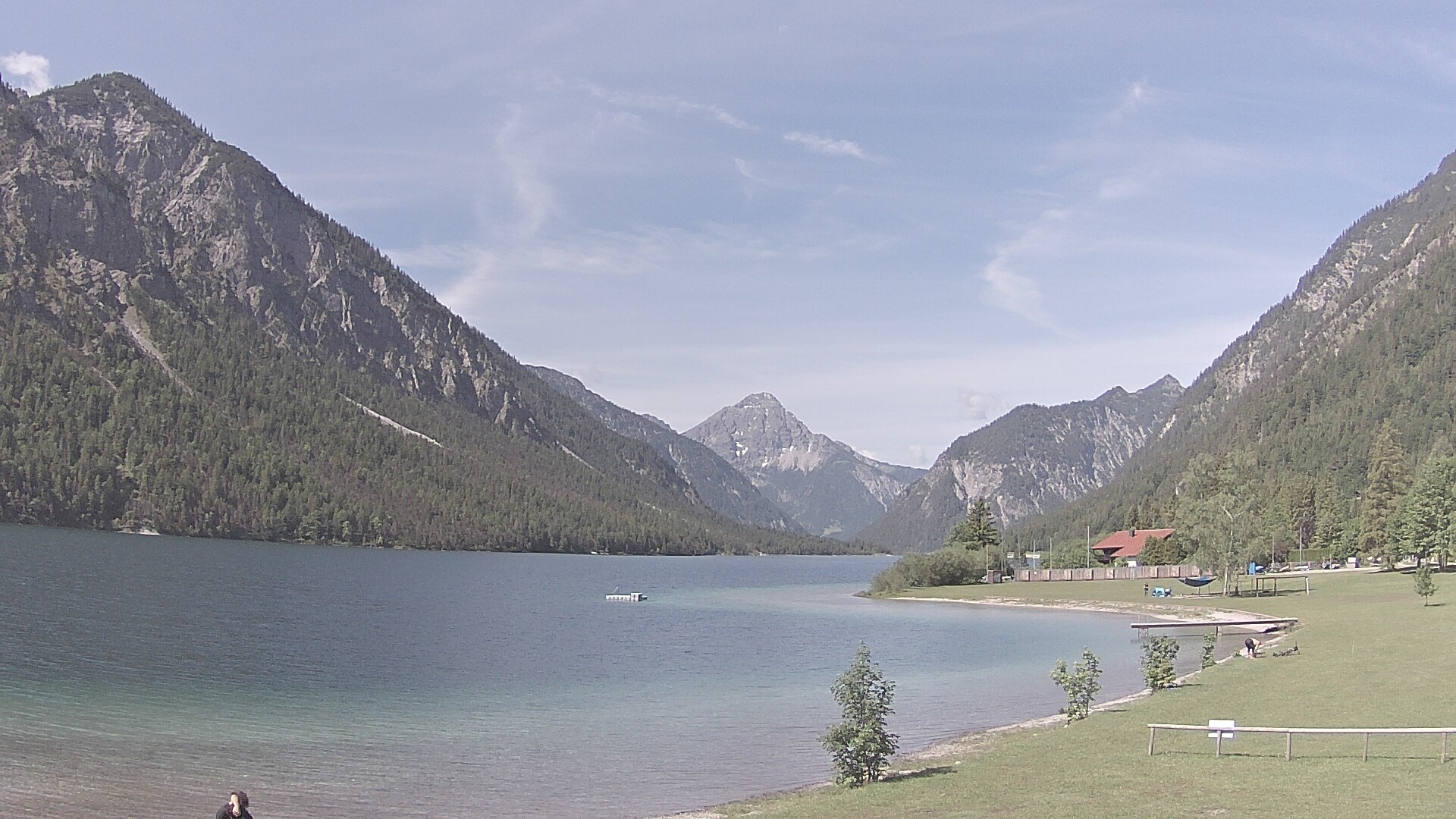Archived image Webcam Lake Plansee near Reutte