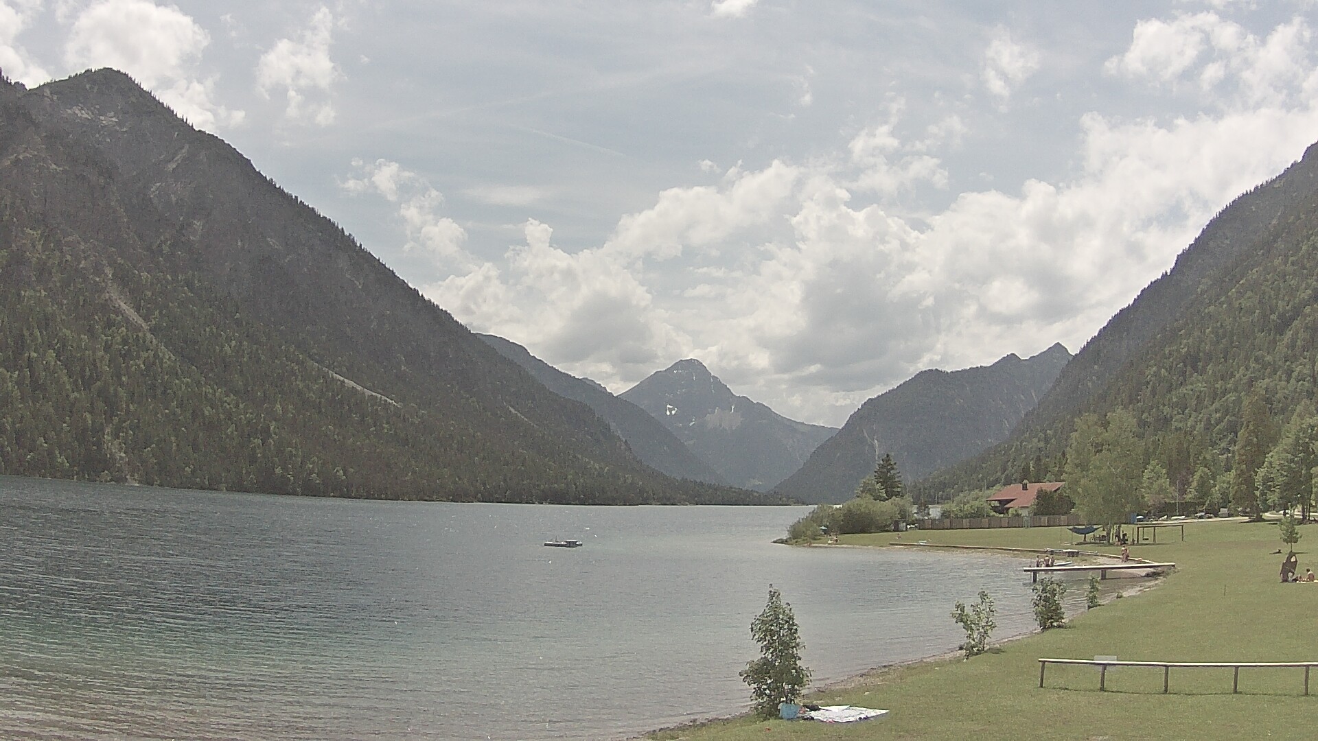 Archived image Webcam Lake Plansee near Reutte