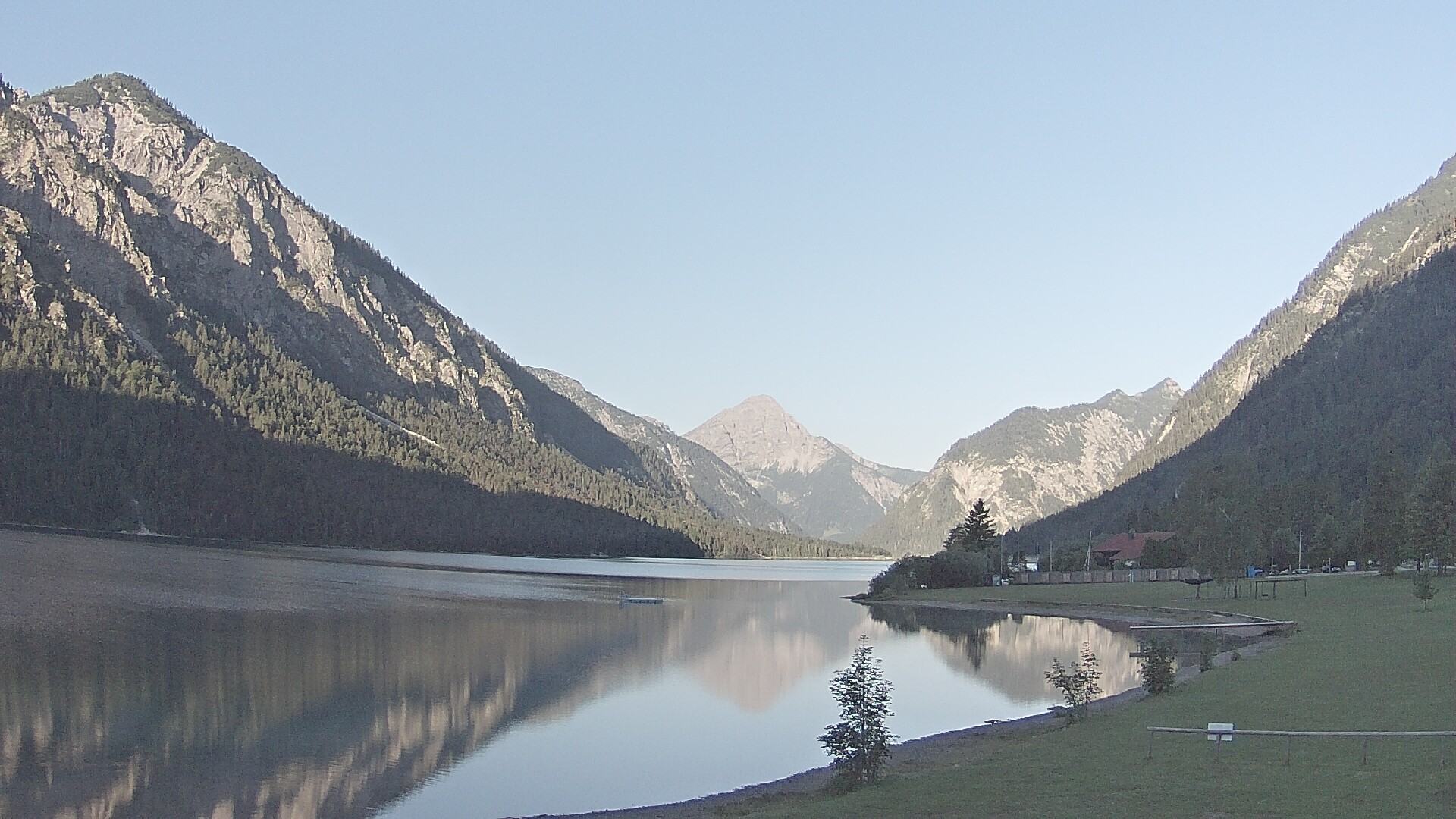 Archived image Webcam Lake Plansee near Reutte