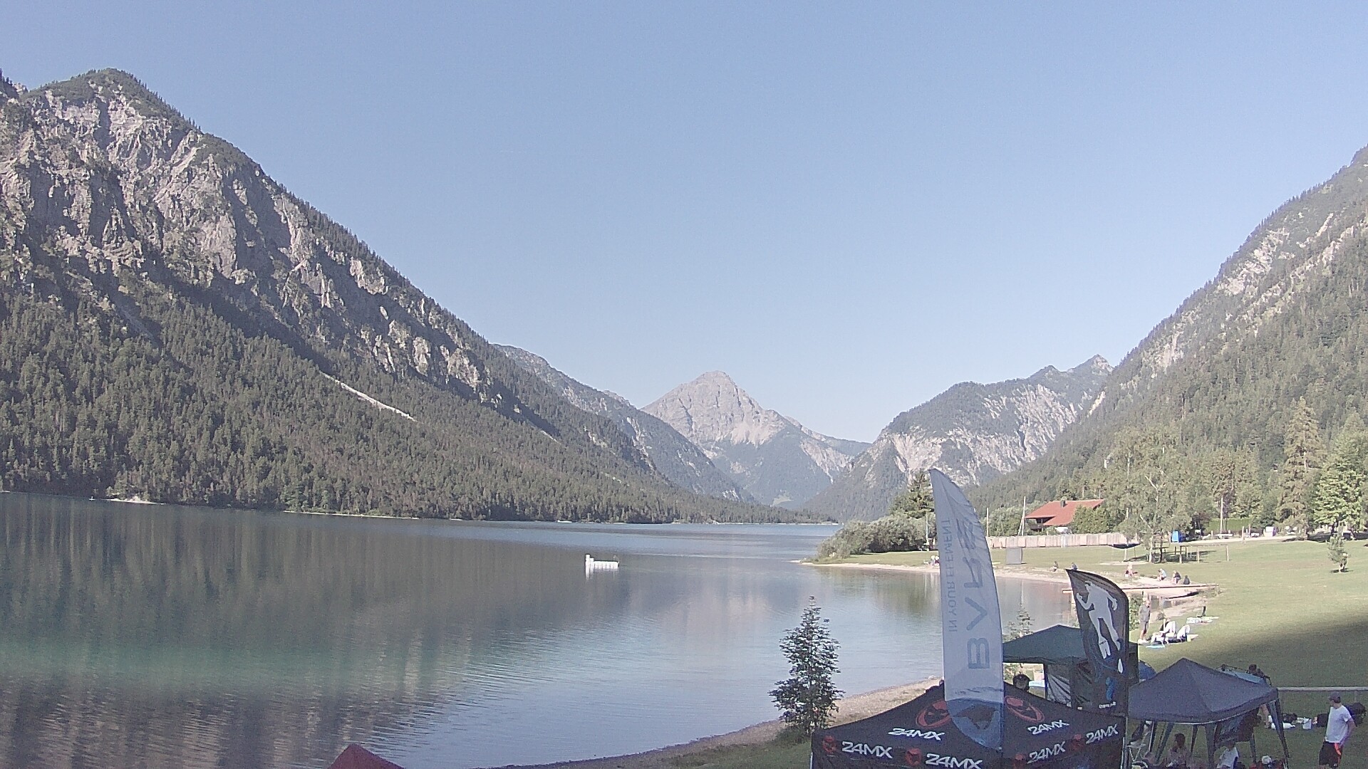 Archived image Webcam Lake Plansee near Reutte