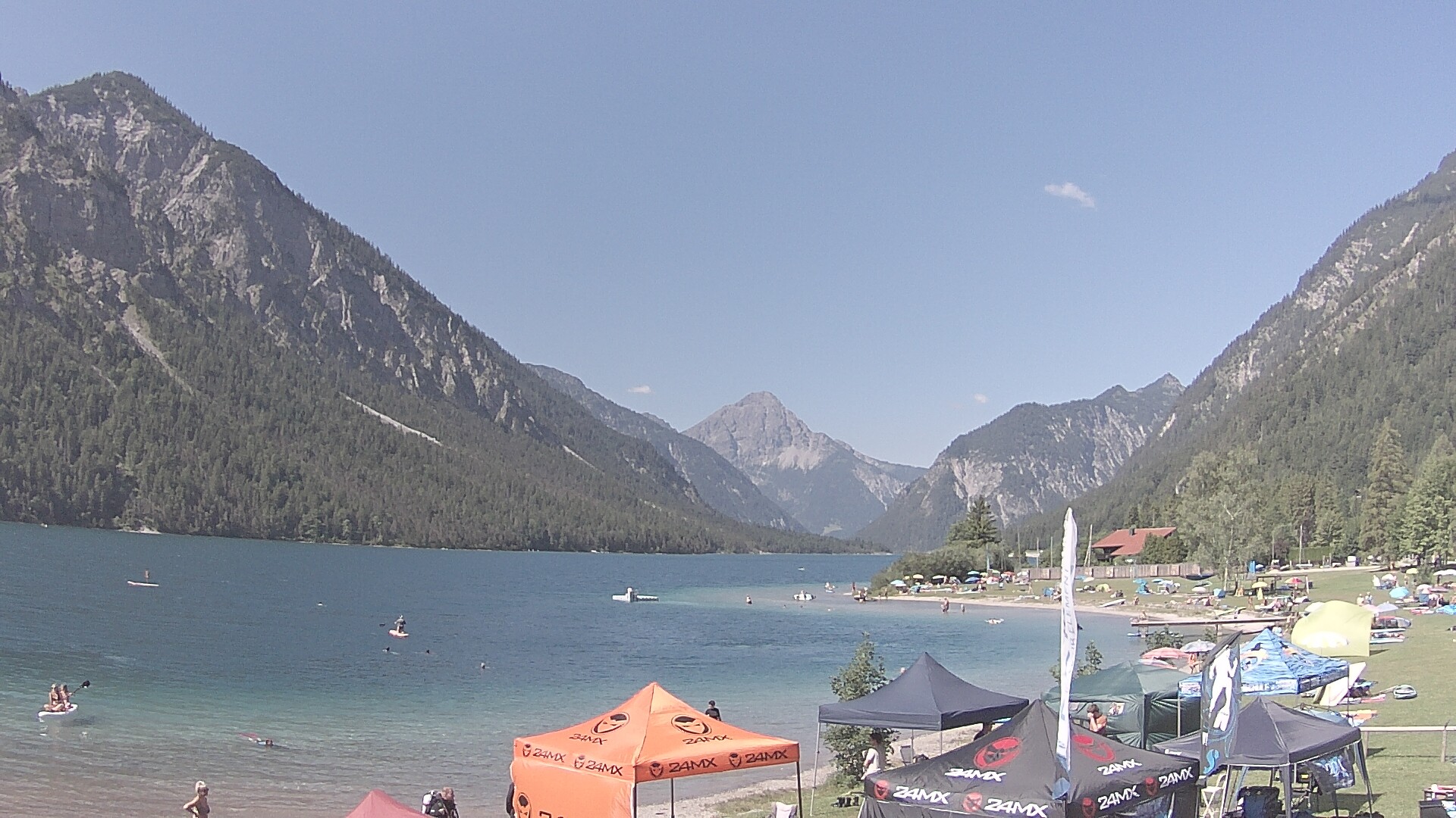 Archived image Webcam Lake Plansee near Reutte