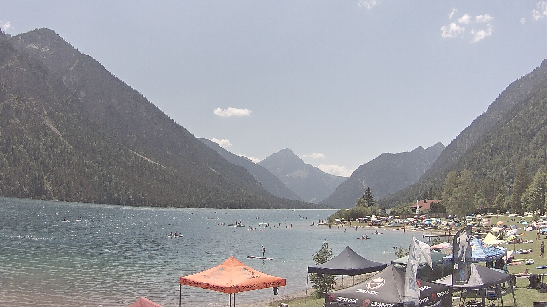 Archived image Webcam Lake Plansee near Reutte