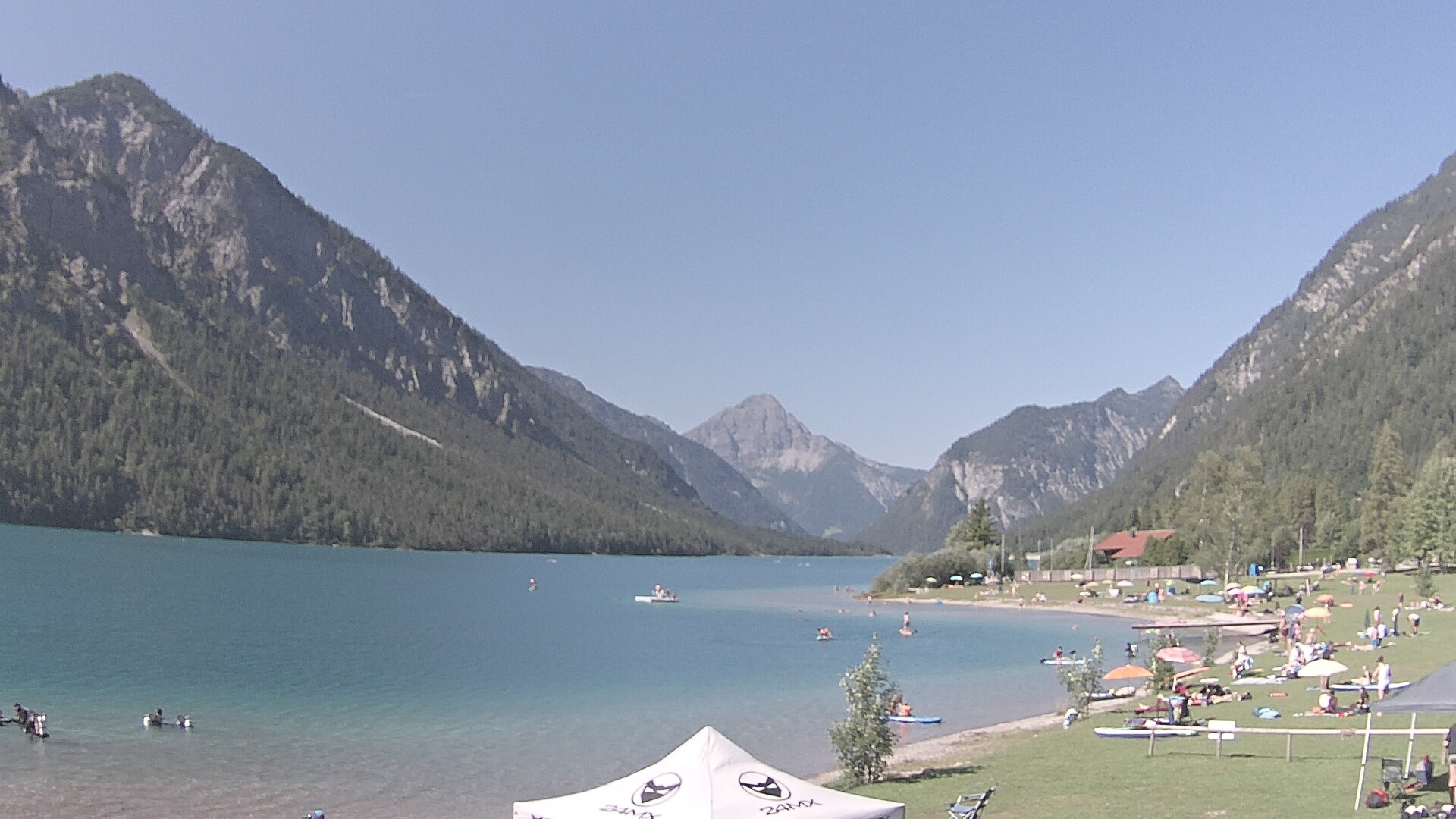 Archived image Webcam Lake Plansee near Reutte