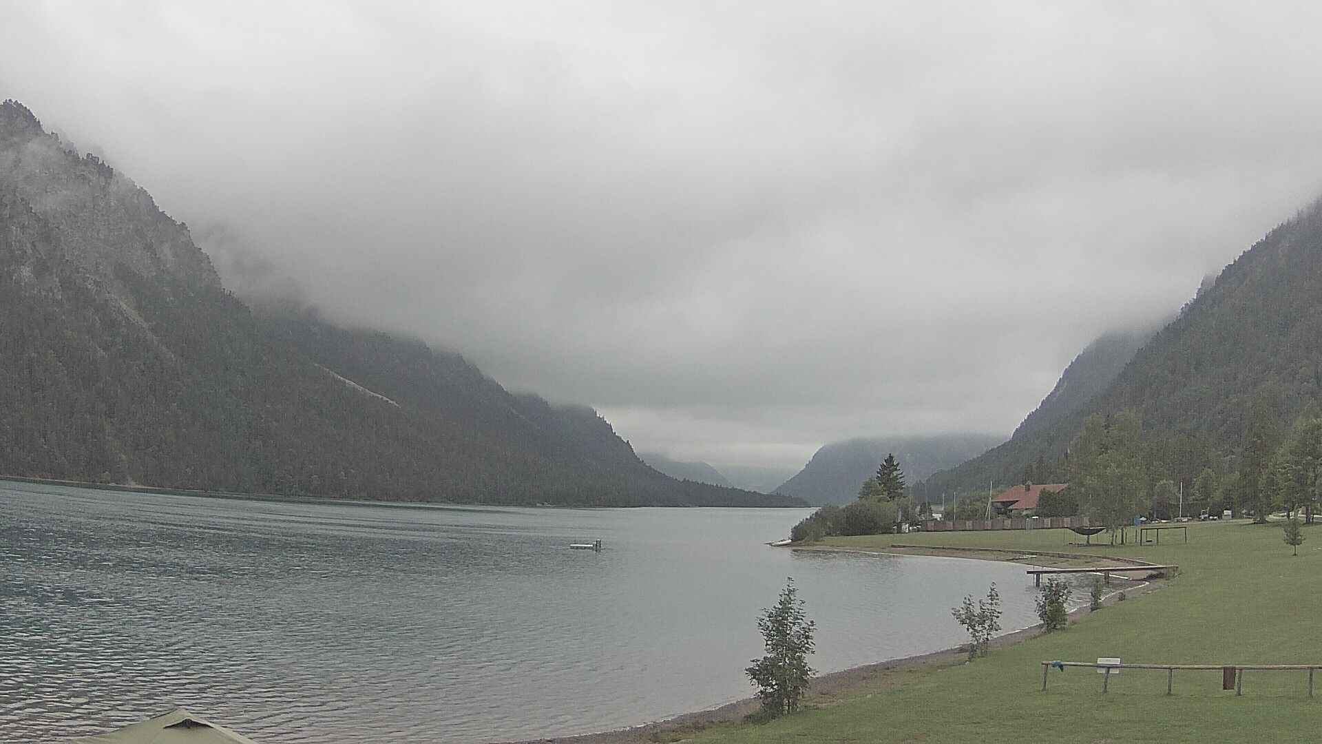 Archived image Webcam Lake Plansee near Reutte